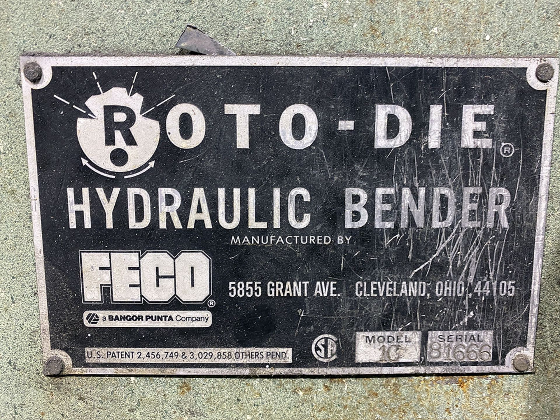 Roto-Die Model 10, Hydraulic Bender, 120" x 16Ga. - Image 4 of 4