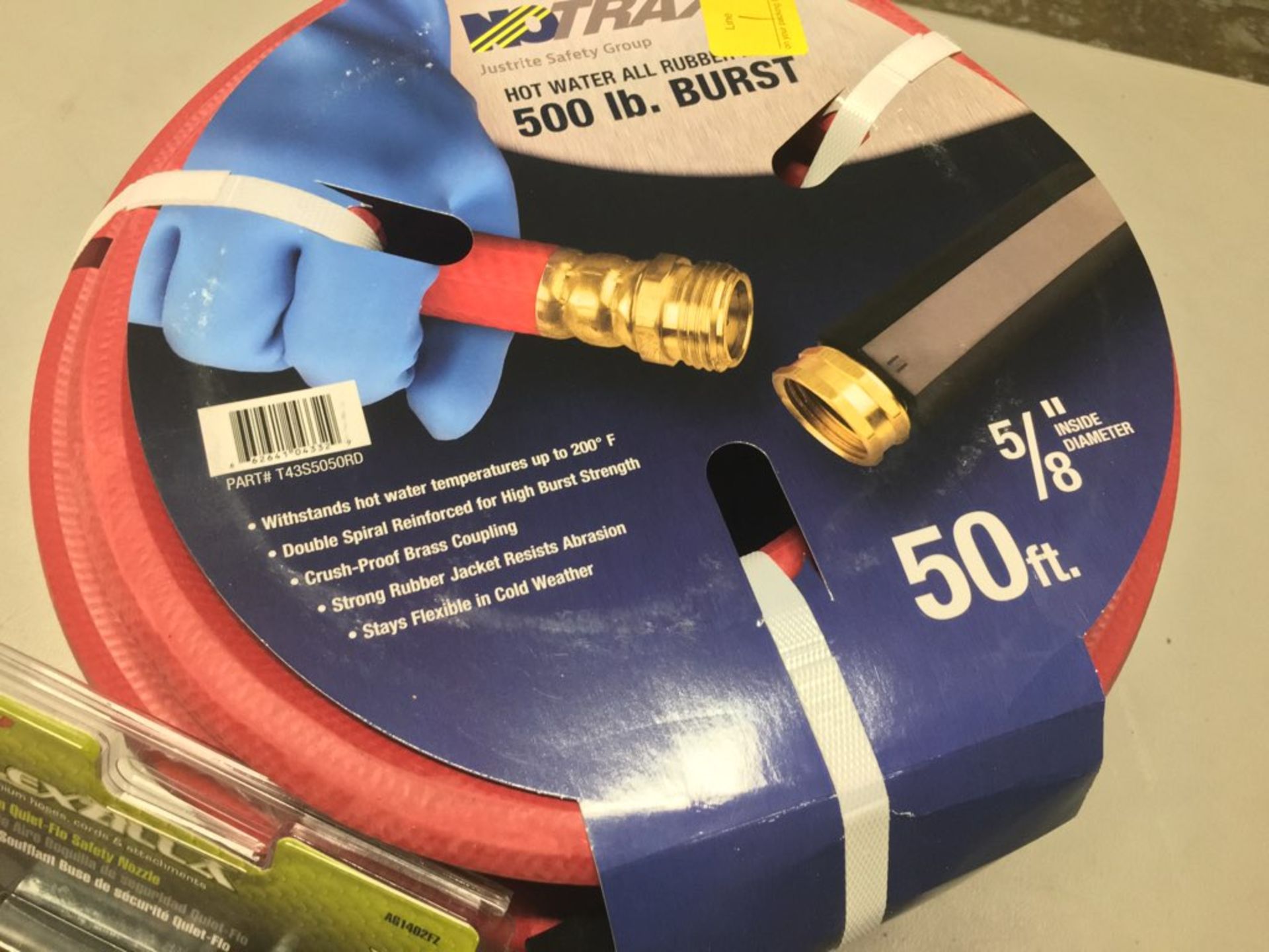 LOT: (2) NoTrax Hot Water Rubber Hose, 5/8" x 50' & Flexzilla Compressed Air Gun - Image 2 of 3