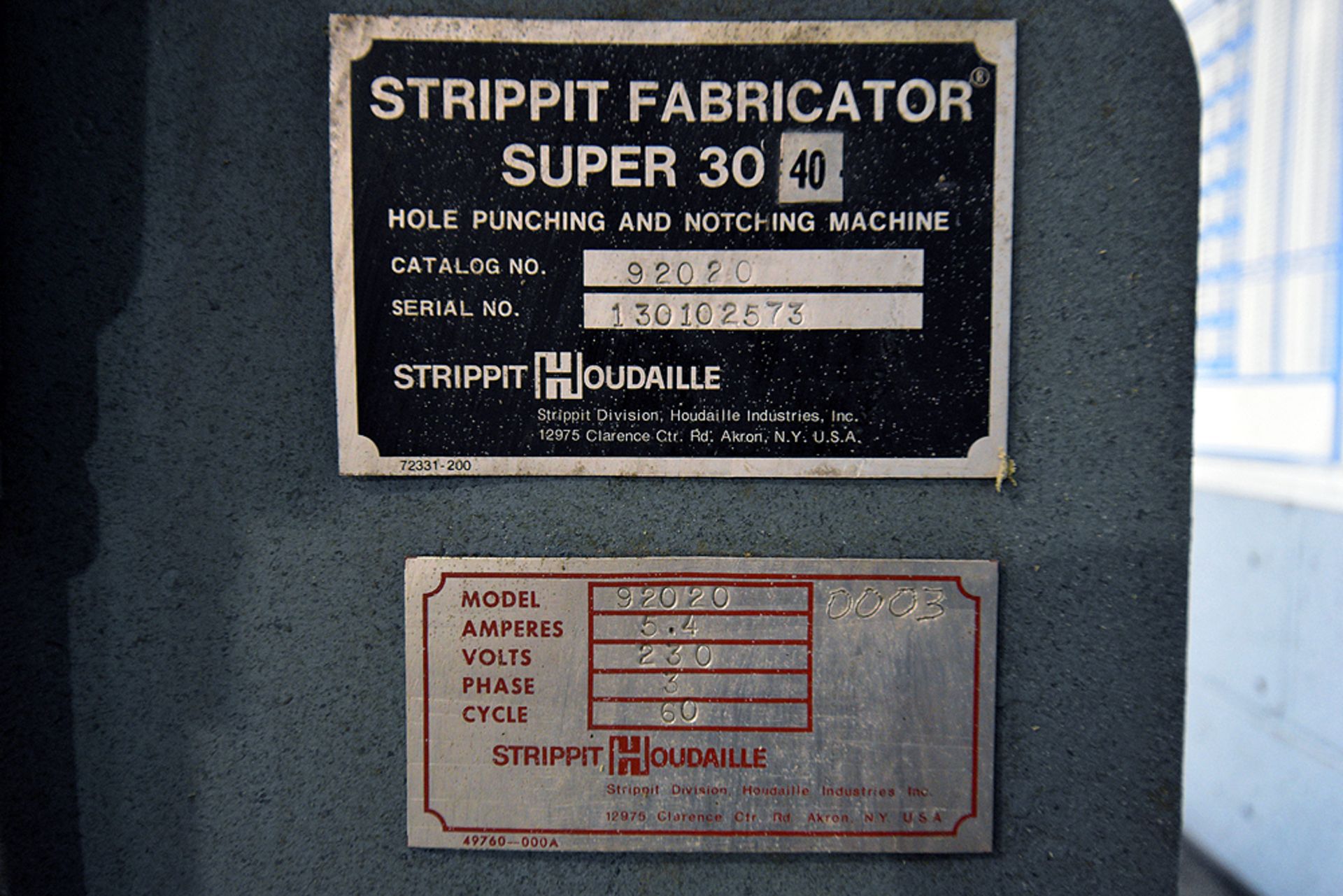 Strippit fabricator Super 30/40 single station fabricator, s/n 130102573 - Image 3 of 12