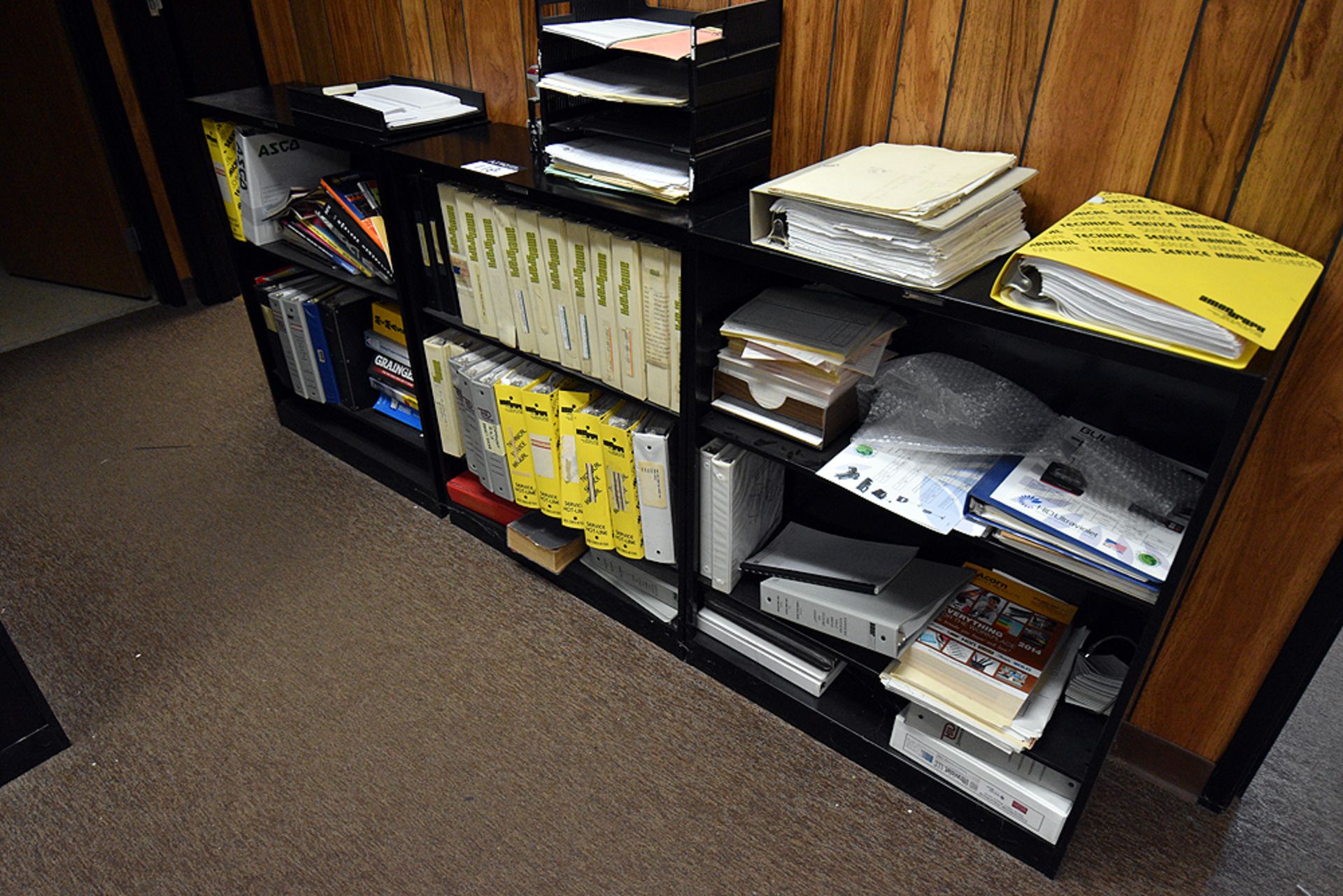 Metal bookcases, 36” high