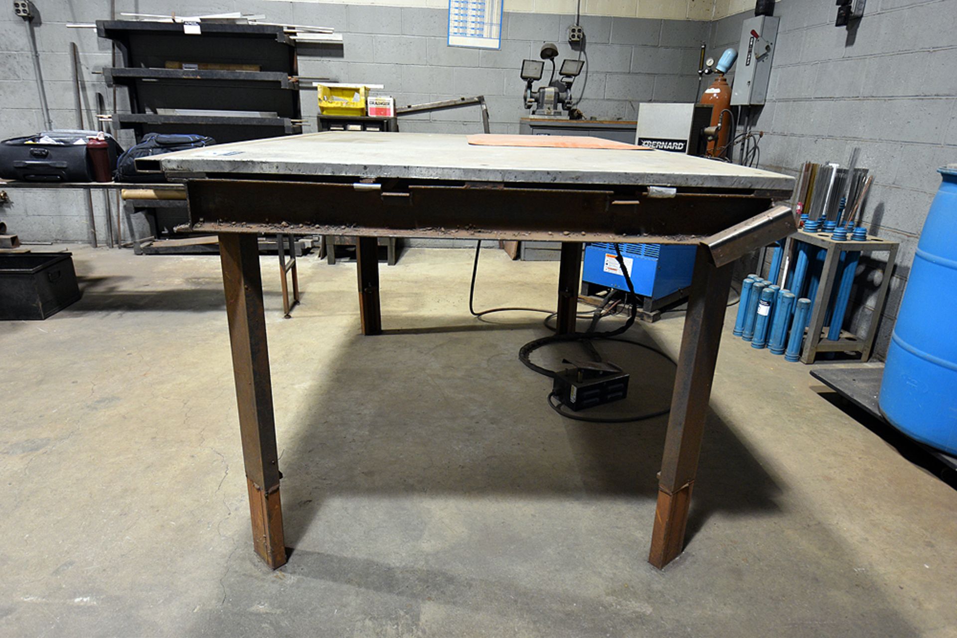 Steel welding table, 50” x 72” x 1” - Image 2 of 2