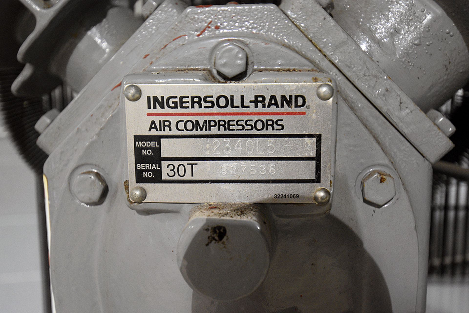 Ingersoll-Rand T30 air compressor, s/n T30-837536 - Image 3 of 5