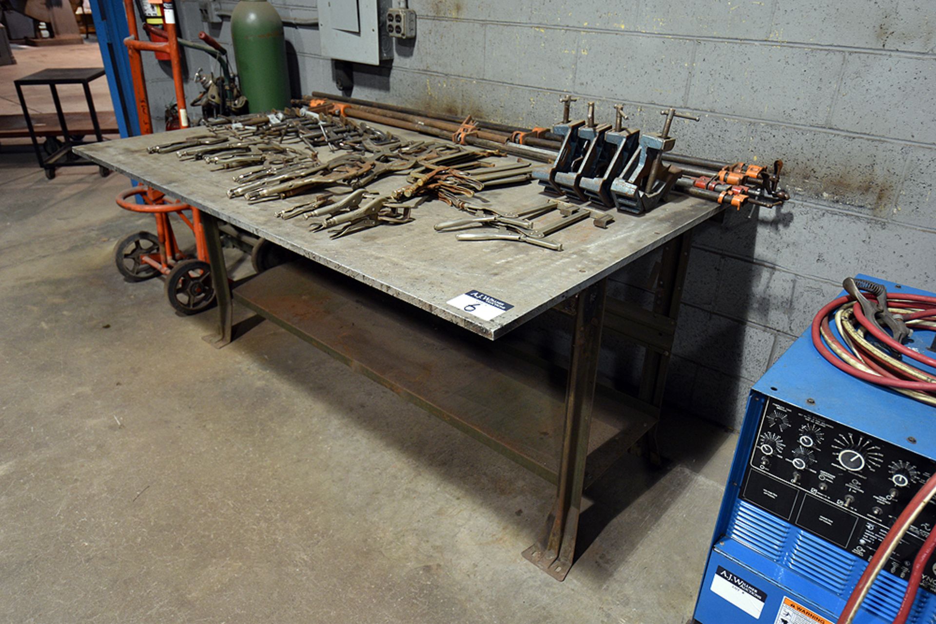 Steel welding table, 48” x 72” x ¾”