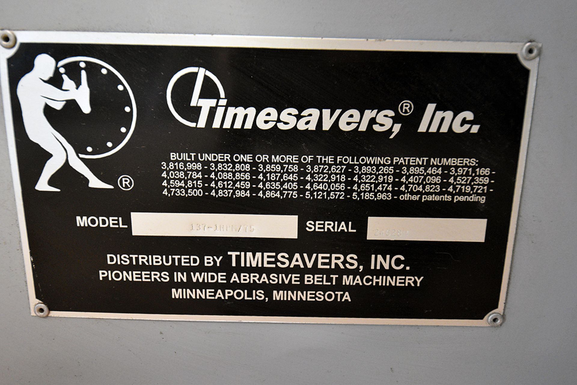 Timesaver model 137-1HPM/75 single head dry belt sander - Image 8 of 11