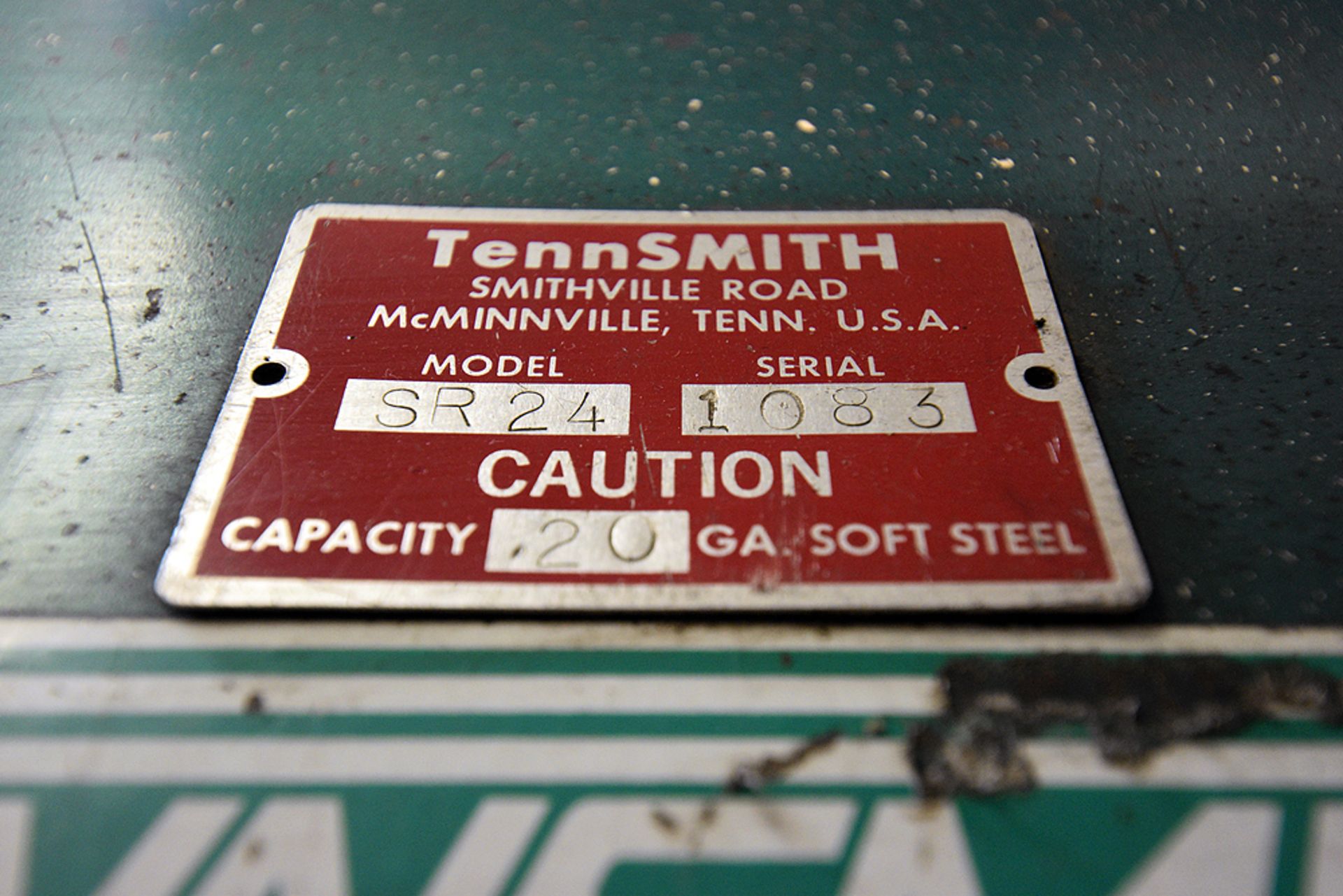 Tennsmith model SR24 slip roll, s/n 1083, 20 ga. x 2’-0 - Image 2 of 2