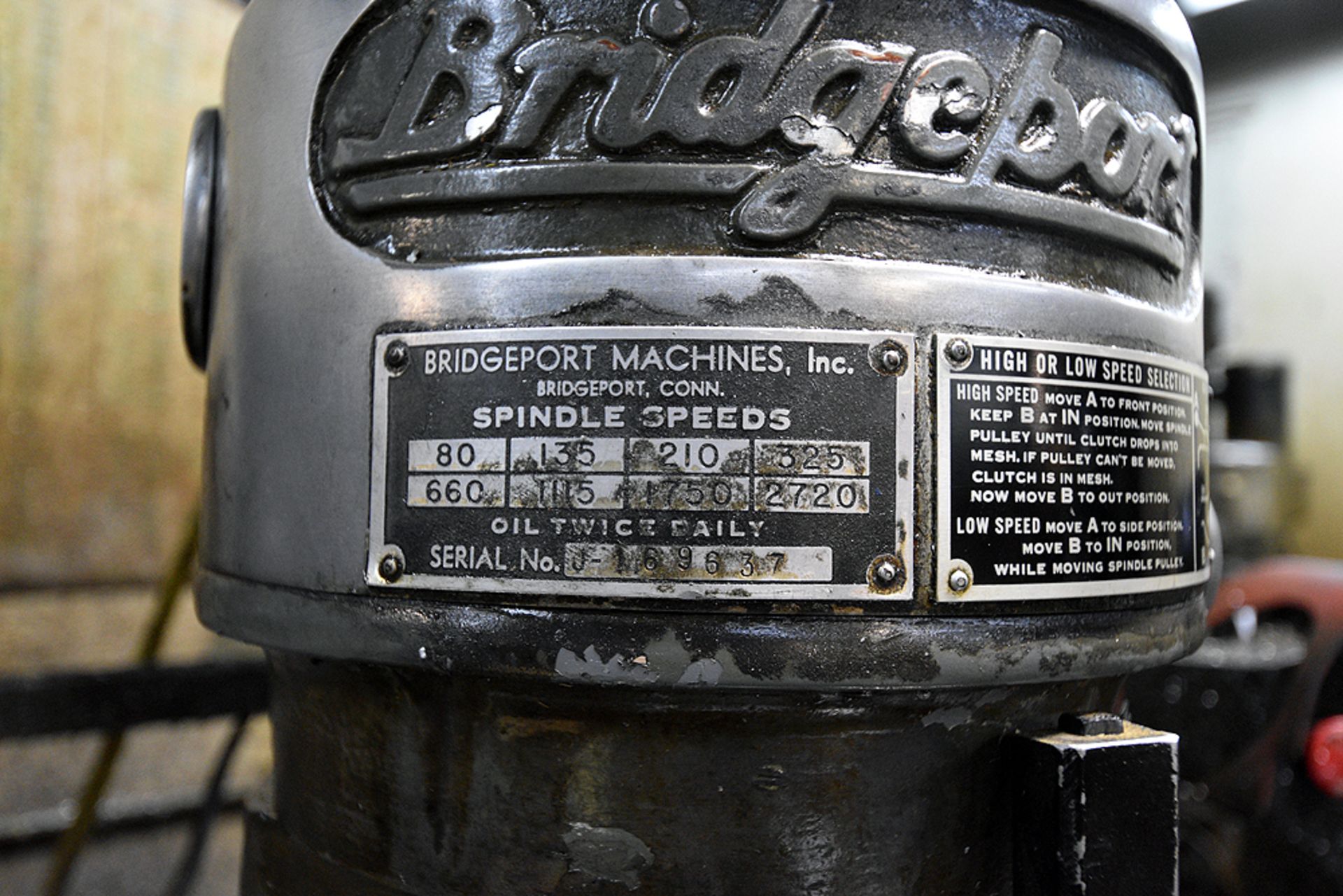 Bridgeport Vertical Milling Machine - Image 5 of 9