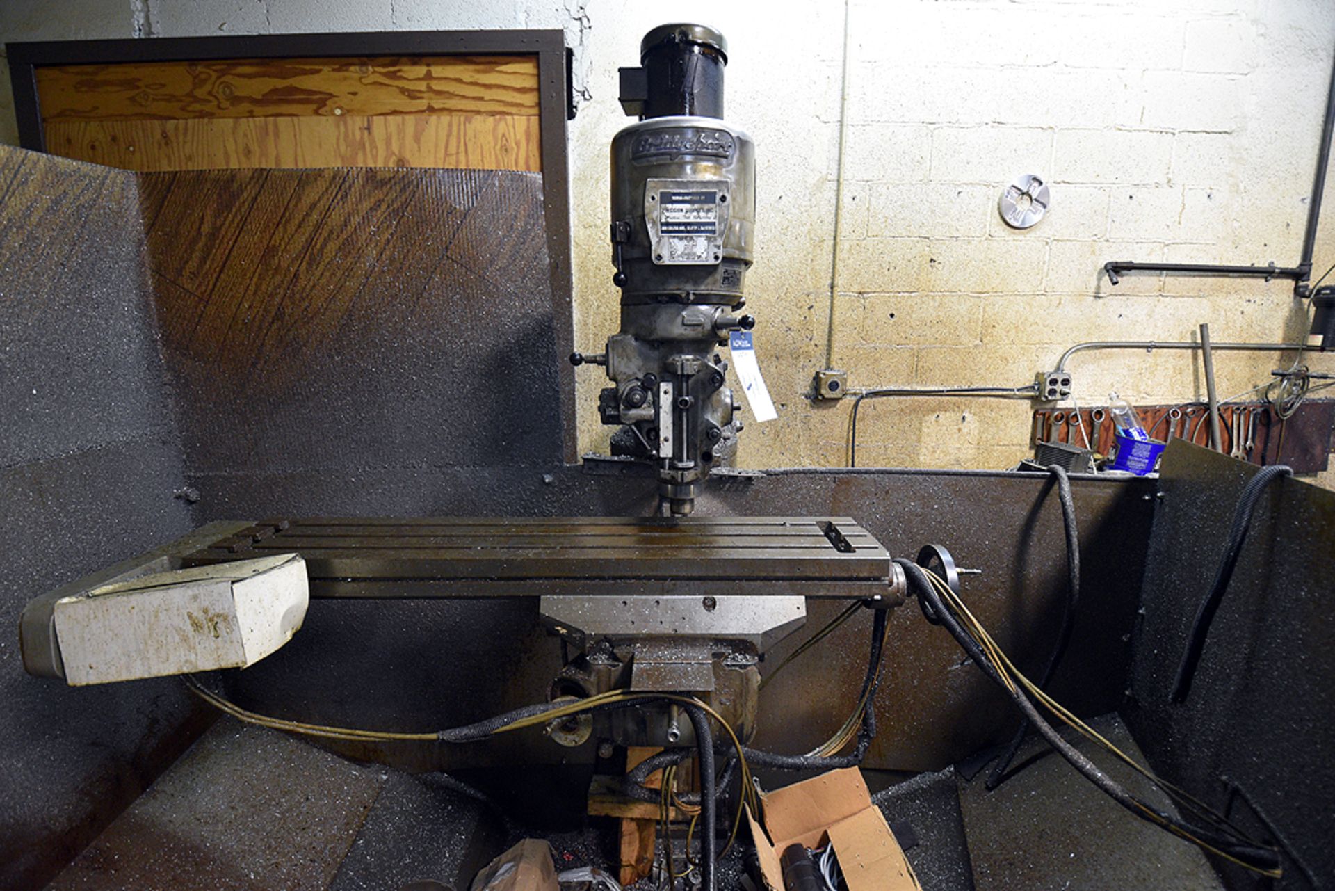 Bridgeport Vertical Milling Machine s/n Not Visible, 2HP Motor, 48" Table, Metal Machine Enclosure - Image 2 of 5