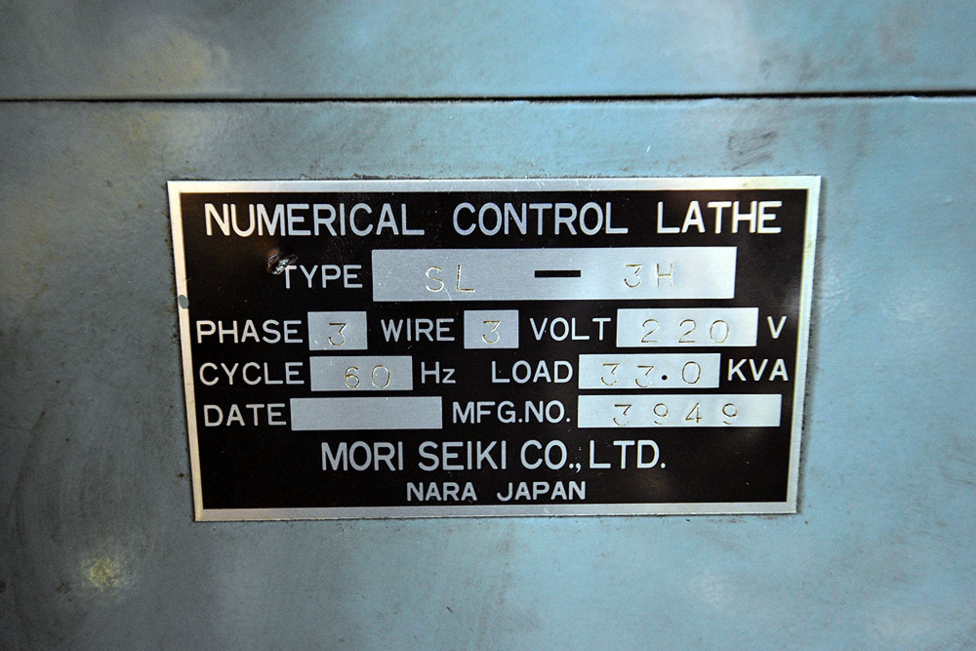 Mori Seiki Sl-3 H Numerical Control Lathe - Image 8 of 12