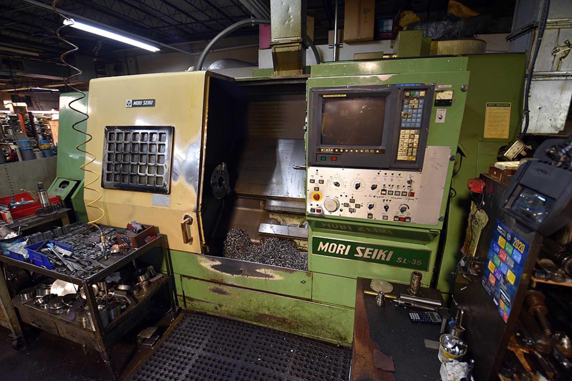 Mori Seiki SL-35B/750412 CNC Lathe System, w/Daikin Hydraulic Unit - Image 2 of 9