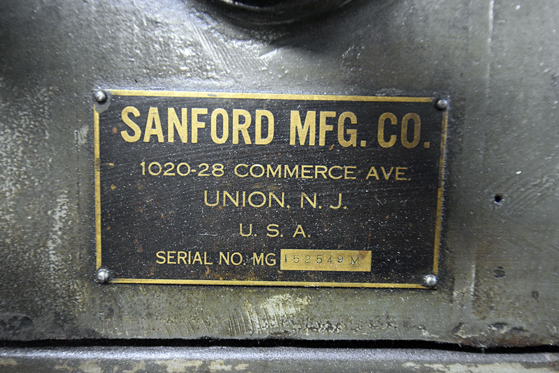 Sanford Model MG Surface Grinder, s/n 152549M, 10"x5" Magna Lock Magnetic Chuck - Image 4 of 4