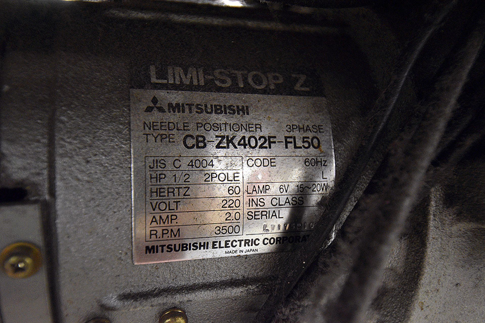 Mitsubishi LS2-180 w/ Limistop Z and Foot Pedal - Image 5 of 7