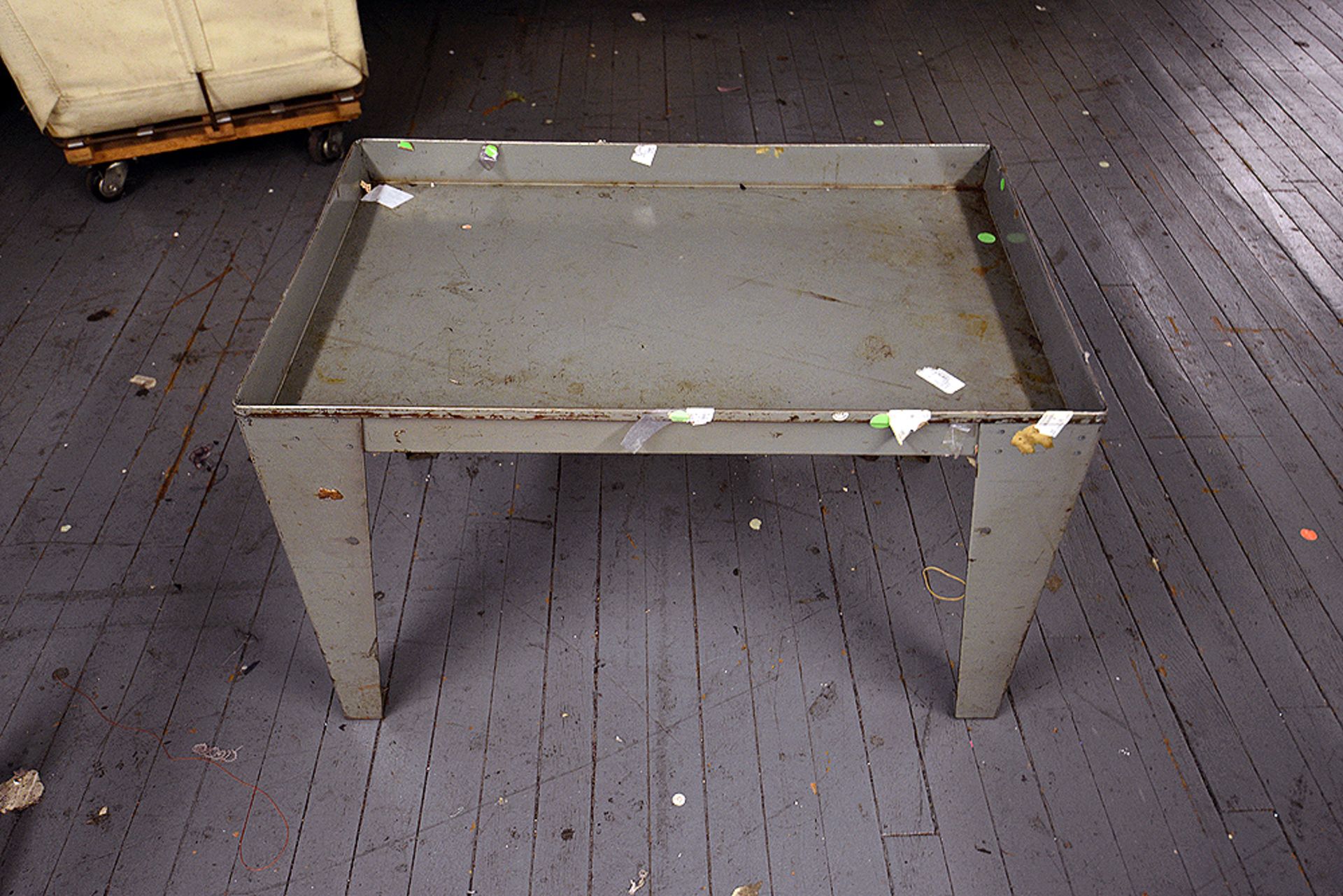 Steel Side Table 18"x28"x18"H. - Image 2 of 2