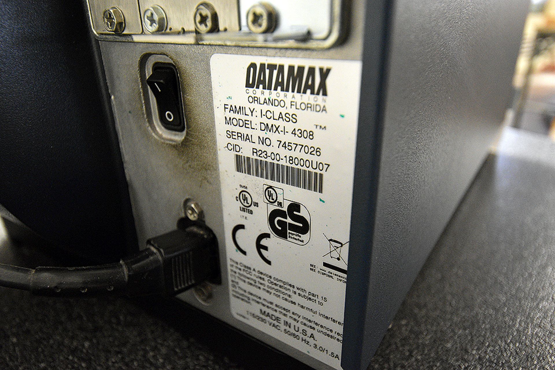 Datamax I Class DMX-1-4308 Barcode Label Printer - Image 3 of 3