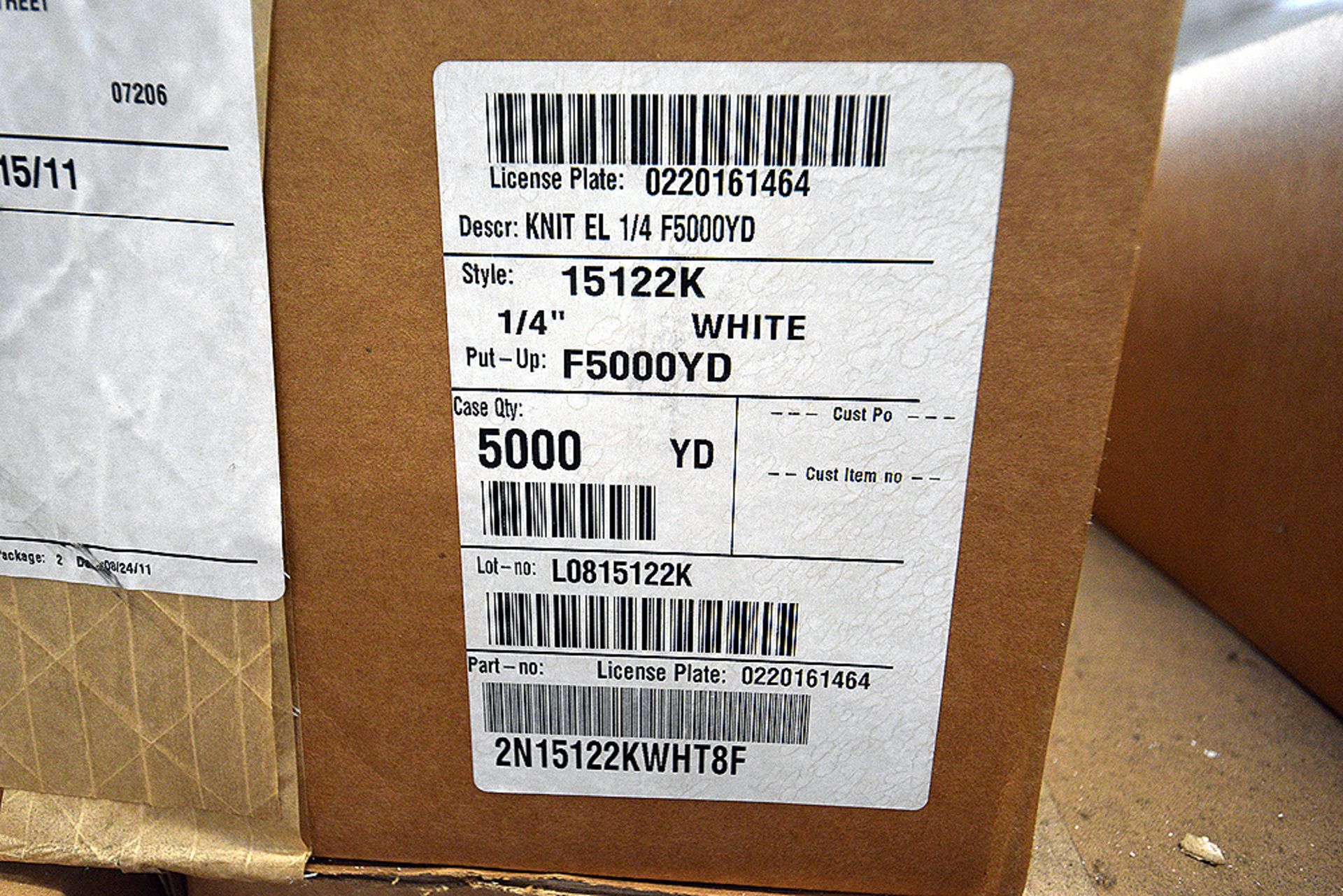 Cases of White 1/4"x5000yd. Elastic - Image 2 of 3