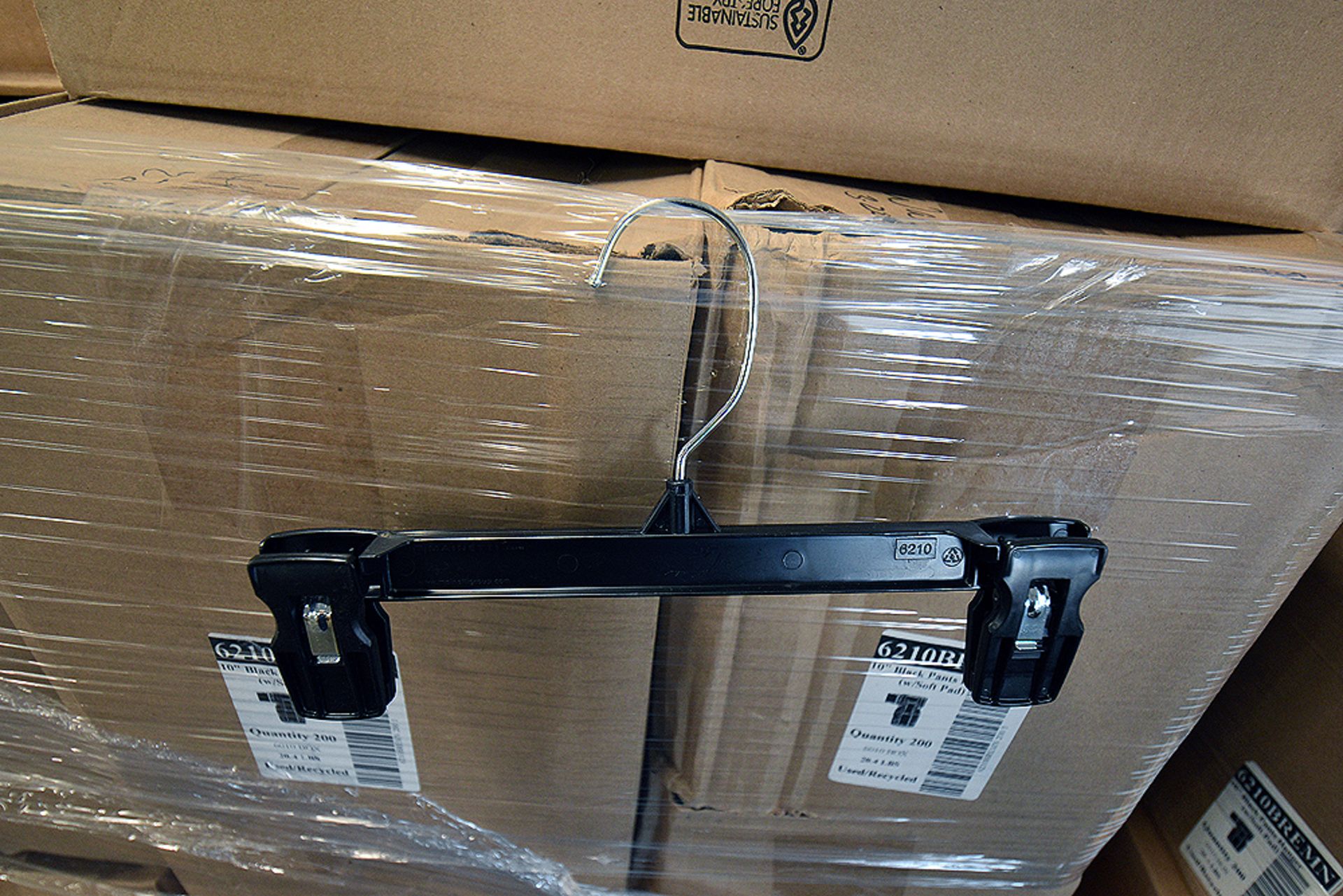 Cases of 6210 Bremm 10" Black Pants Hangers