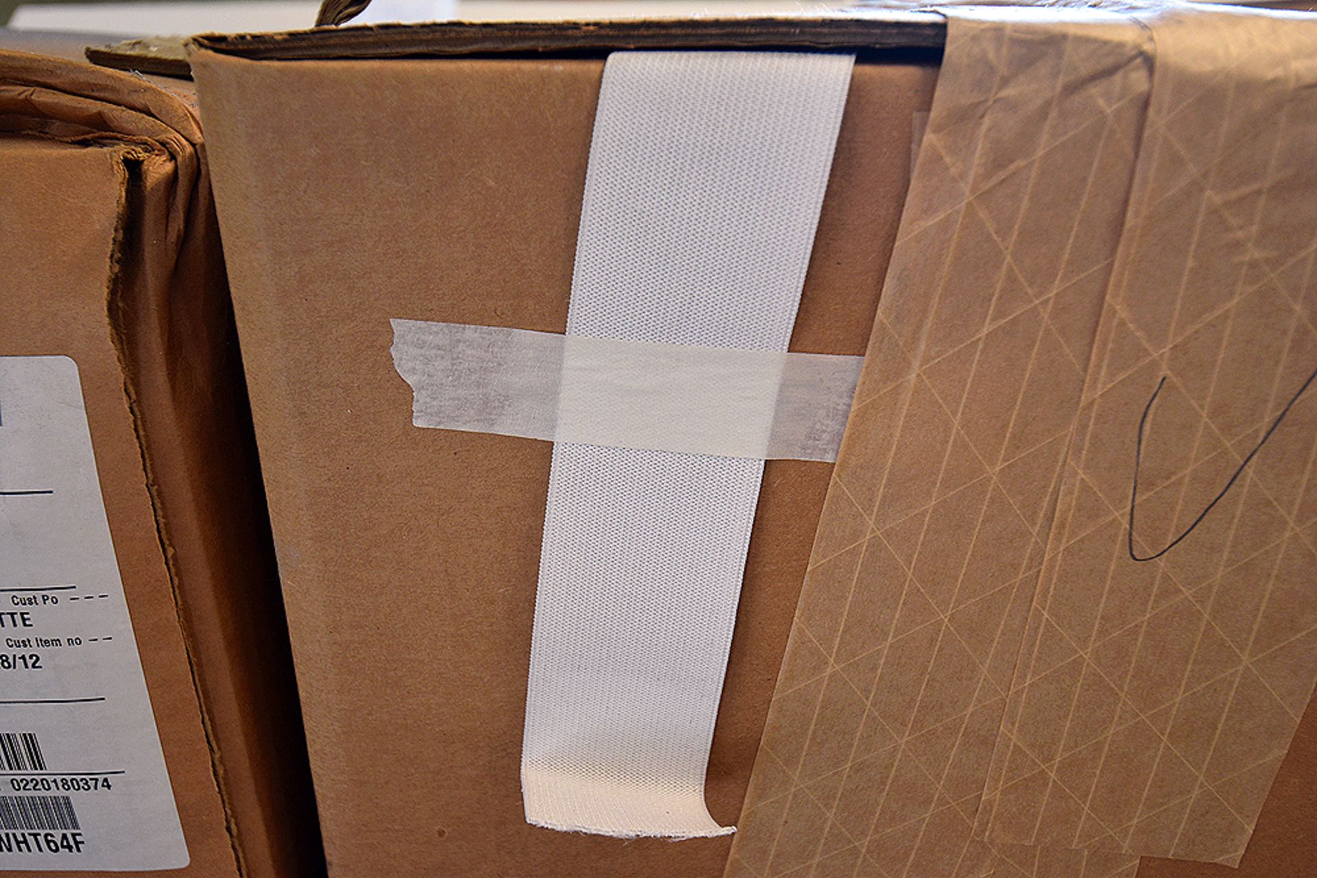 Cases of White 2"x600yd. Elastic