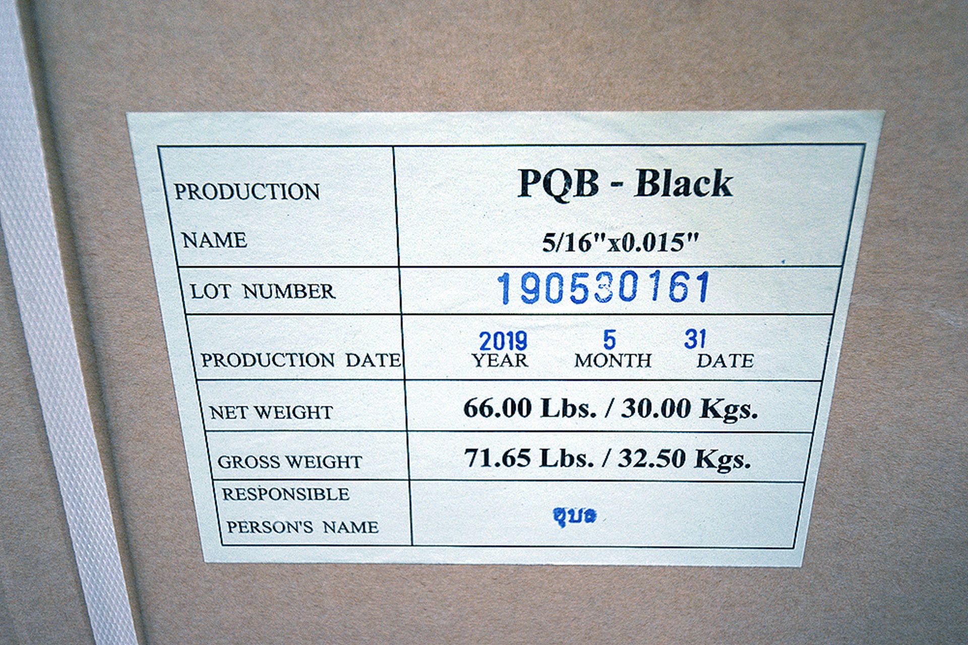 66Lb. Cases of Black 5/16" Elastic - Image 2 of 3