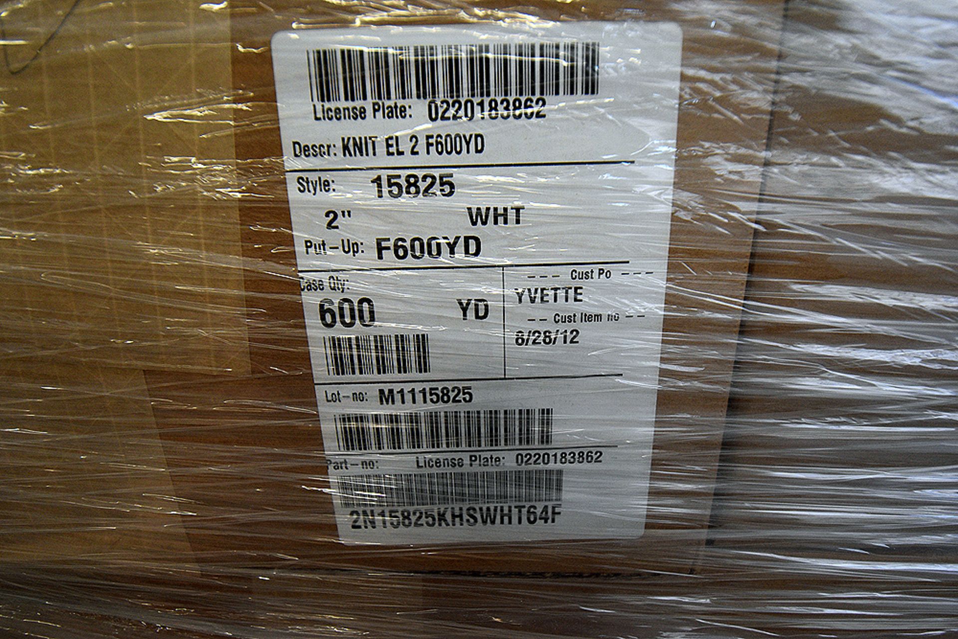 Cases of White 2"x600yd. Elastic - Image 2 of 3