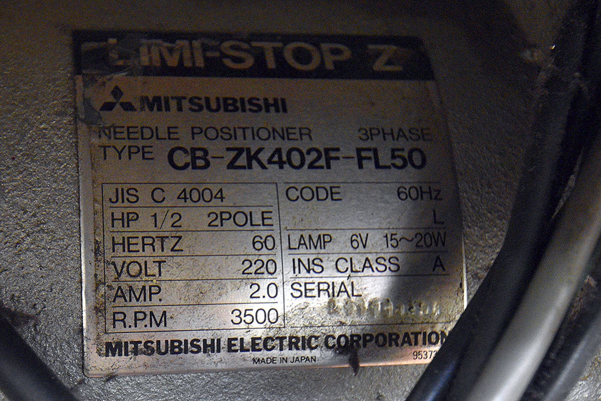 Mitsubishi LS2-180 Sewing Machine - Image 5 of 7