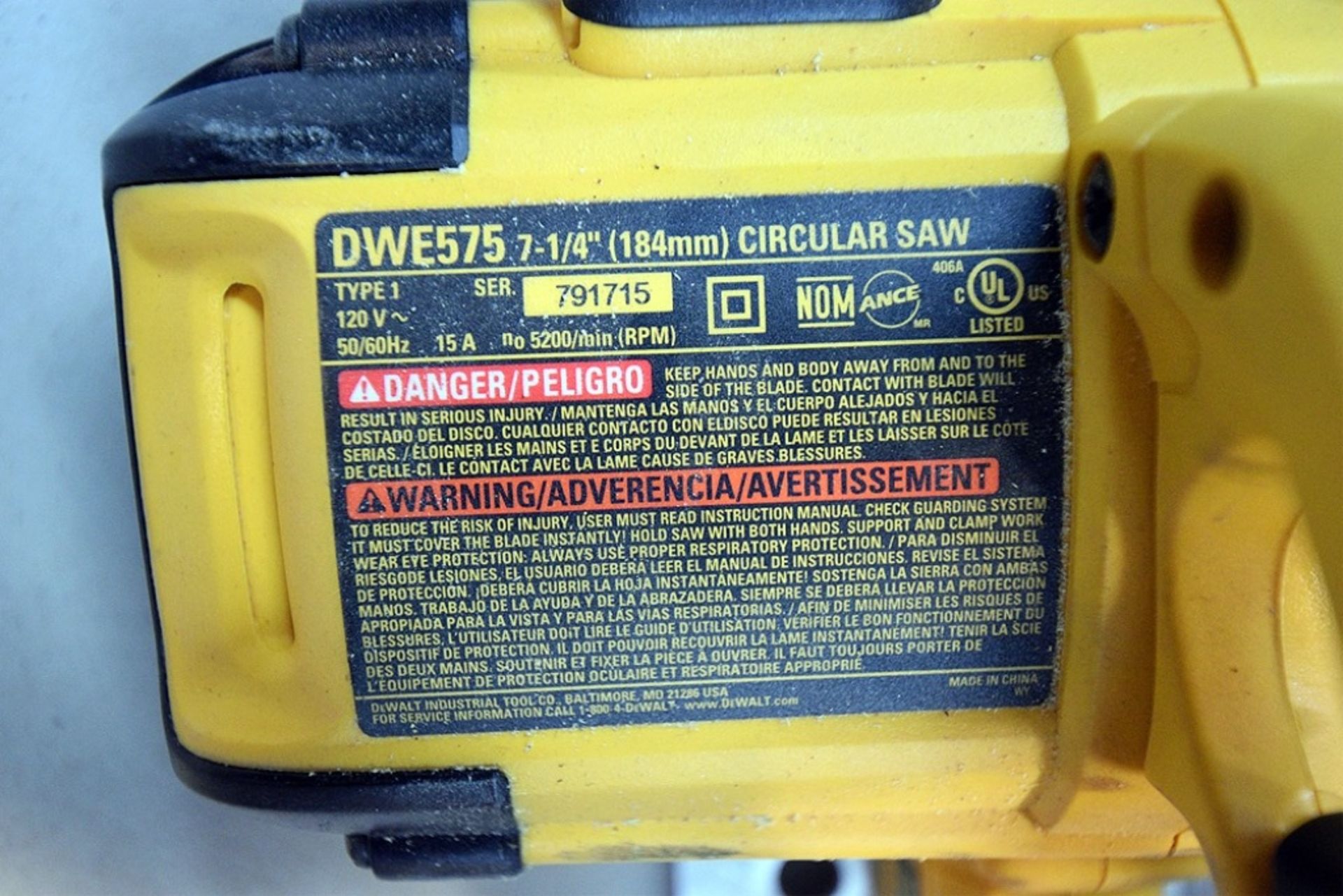 DeWalt DWE575 7-1/4" Corded Circular Saw - Image 2 of 2