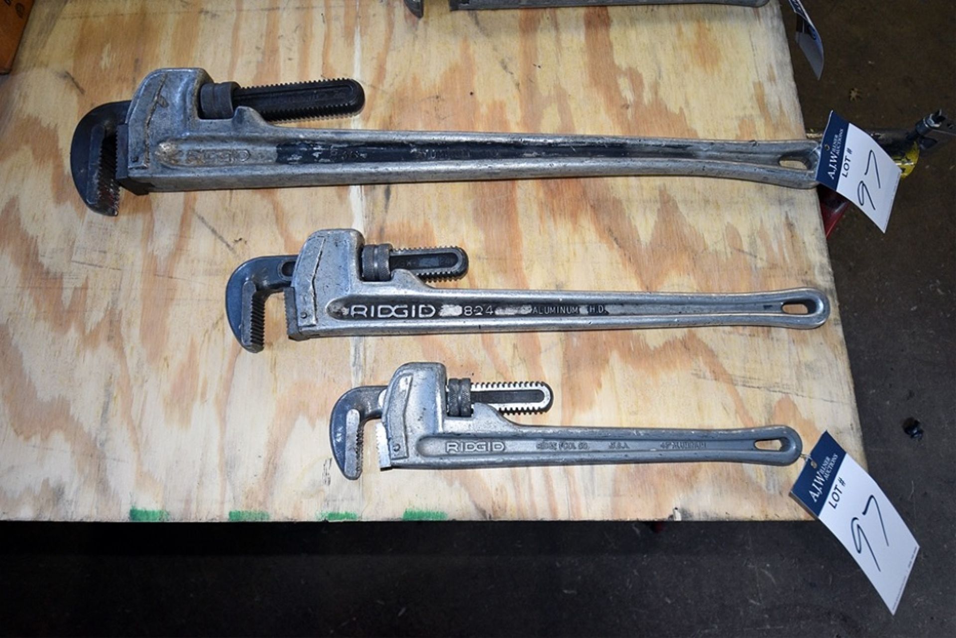 Ridgid Aluminum Pipe Wrench Set Consisting of: (1) 36", (1) 24", and (1) 18"