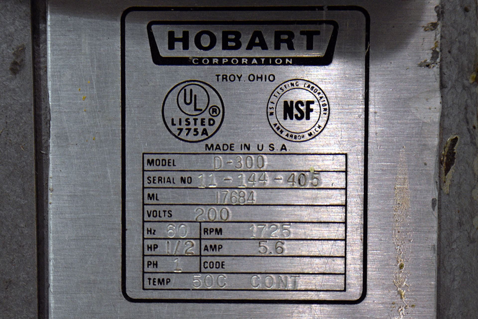 Hobart Model D-300 Mixer w/Attachments - Image 5 of 6