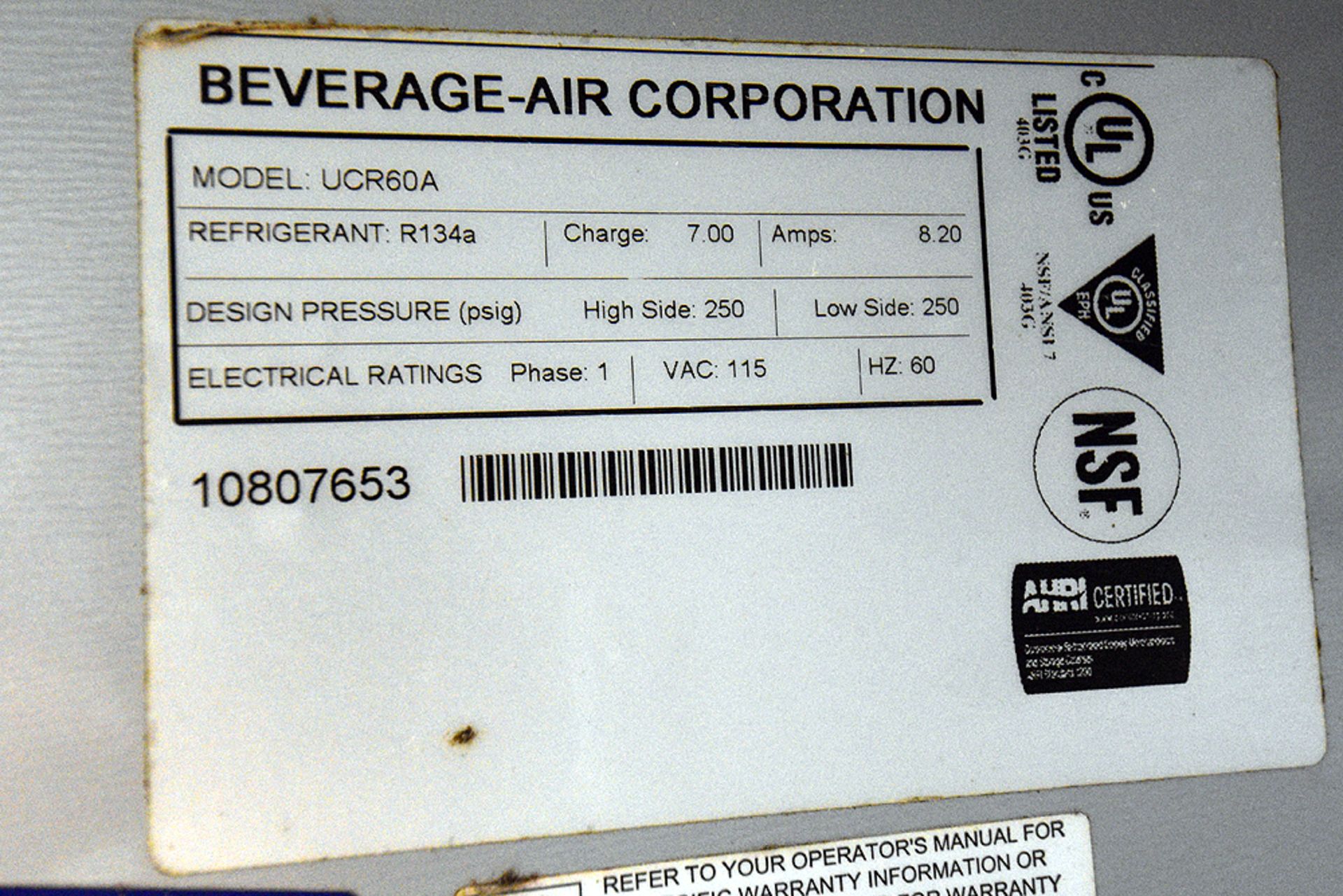 Beverage-Air 2-Door S/S Refrigerated Portable Cabi - Image 8 of 8