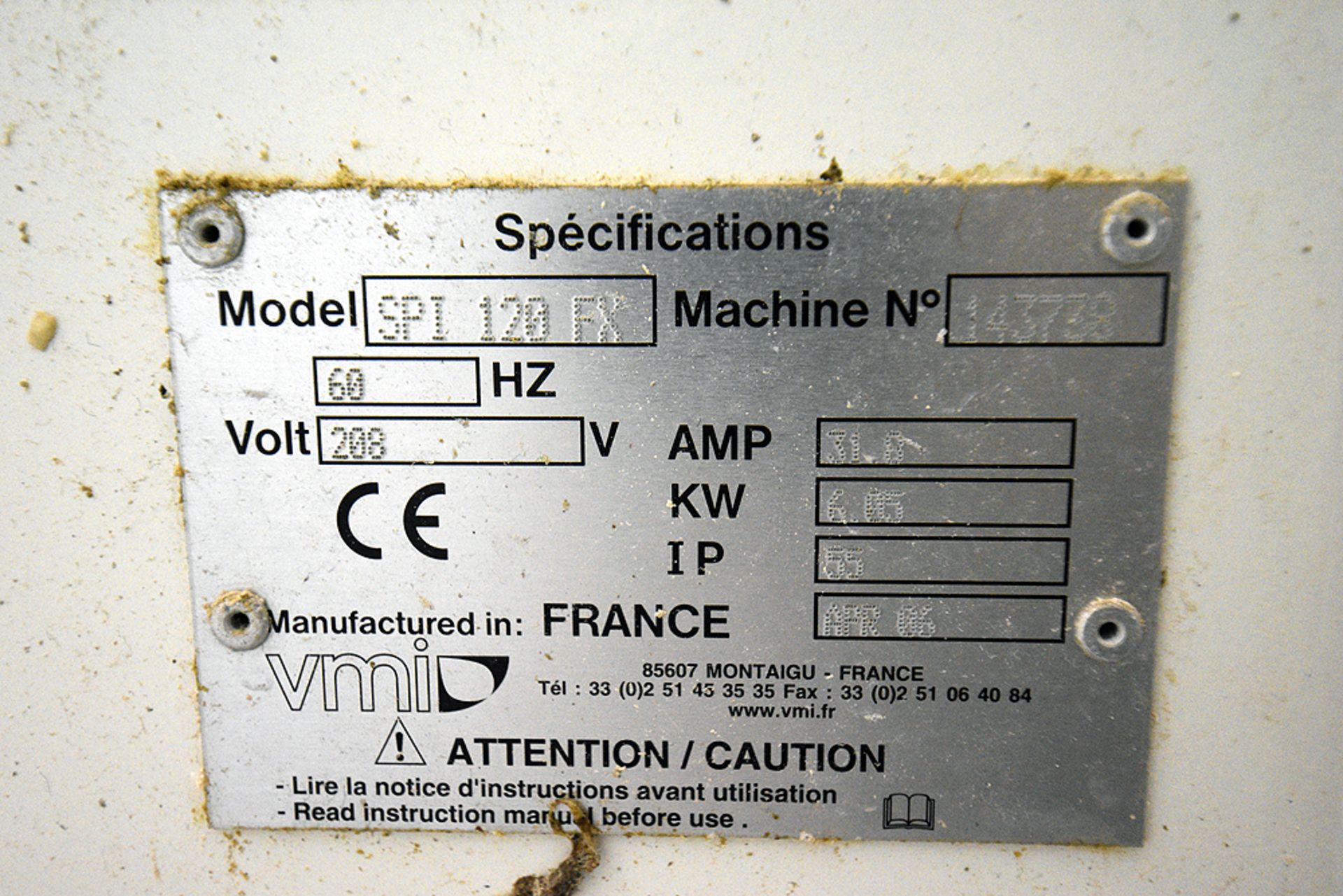 VMI Model SPI 120 FX Vertical Kneader - Image 7 of 7