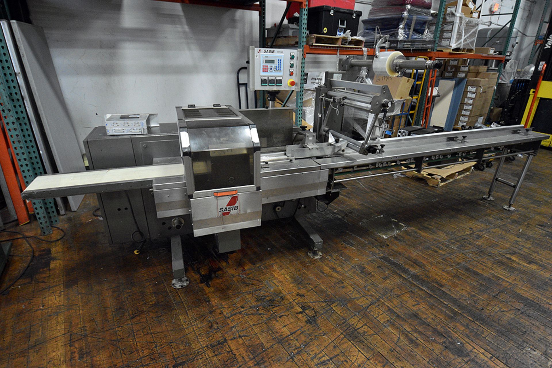 Sasib WE-150 Multi-Axis Horizontal Flo-Wrapper Line w/Attachments (See Pictures for Reference)