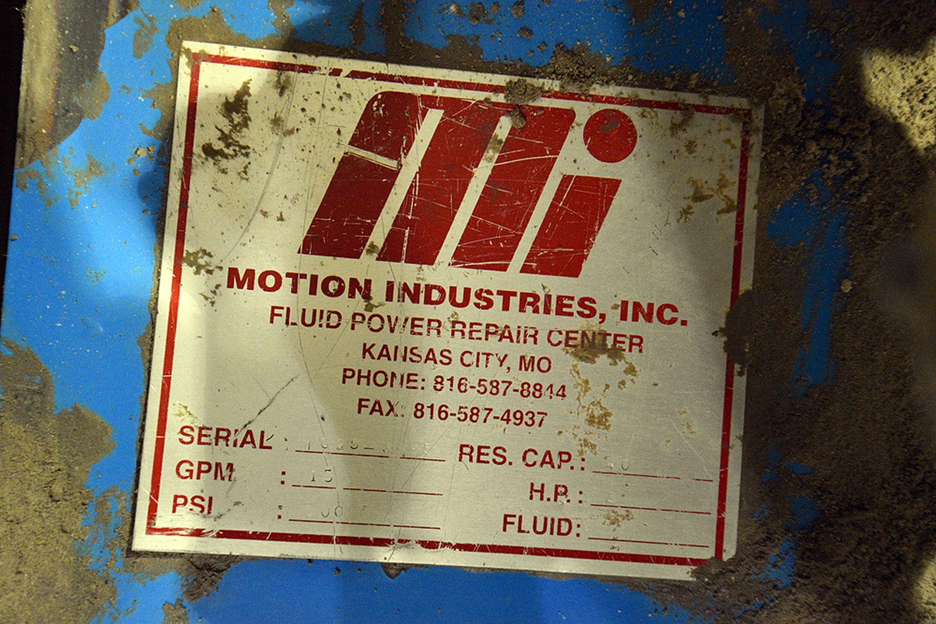Motion Industries Inc Hydraulic Power Unit 5hp - Image 2 of 2