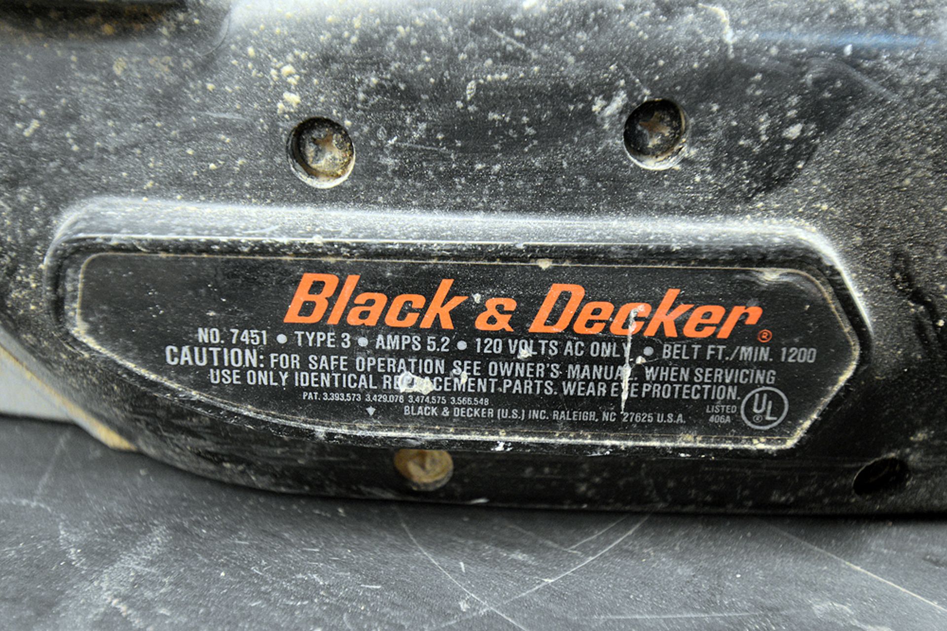 {LOT} B&D 7451 &Porter Cable 352vs Electric Belt Sanders - Image 3 of 3