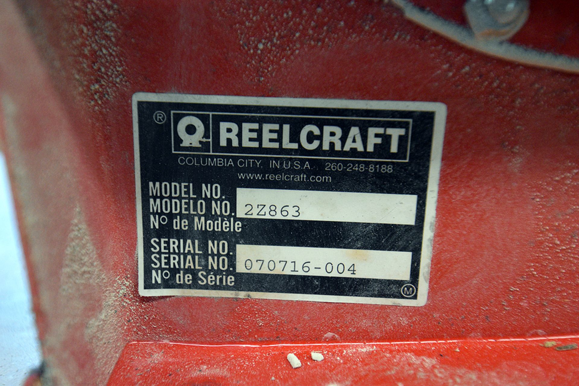 Reel Craft 2z863 Hose Reel, Spring, 3/8", 25 ft - Image 2 of 2