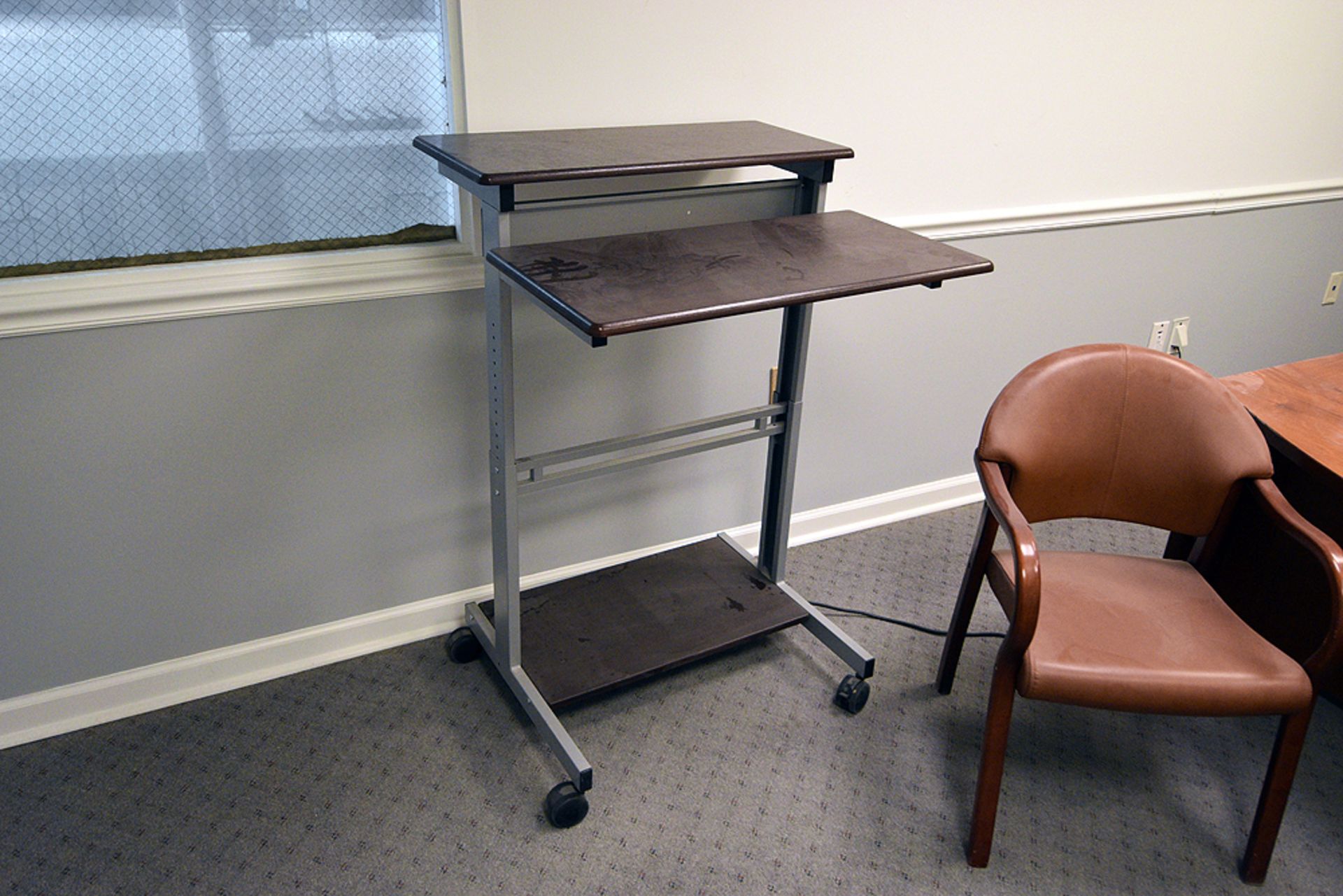 Executive Office- Desk, Chair, Cabinet & Cart - Image 4 of 4