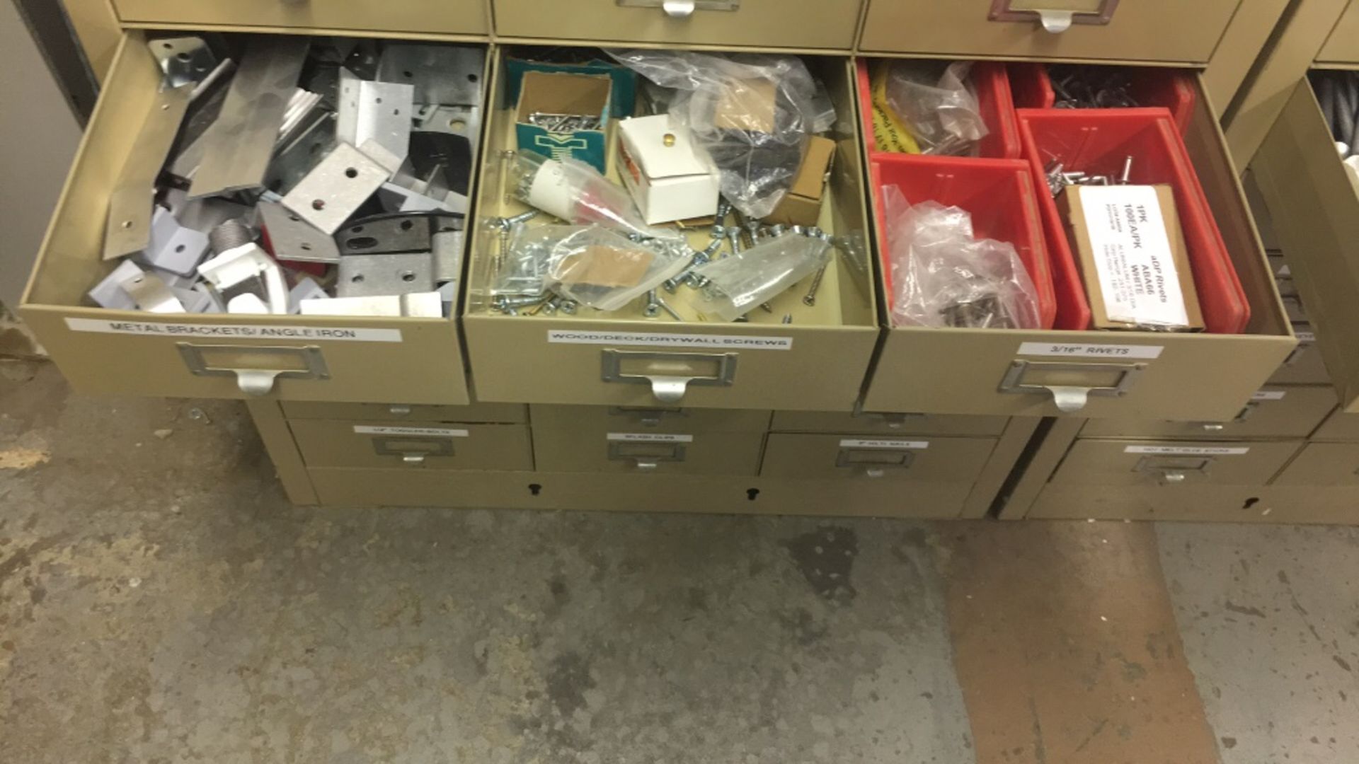 {Lot} Parts Cabinets, Two 27-drawer cabinets, One - Image 14 of 19