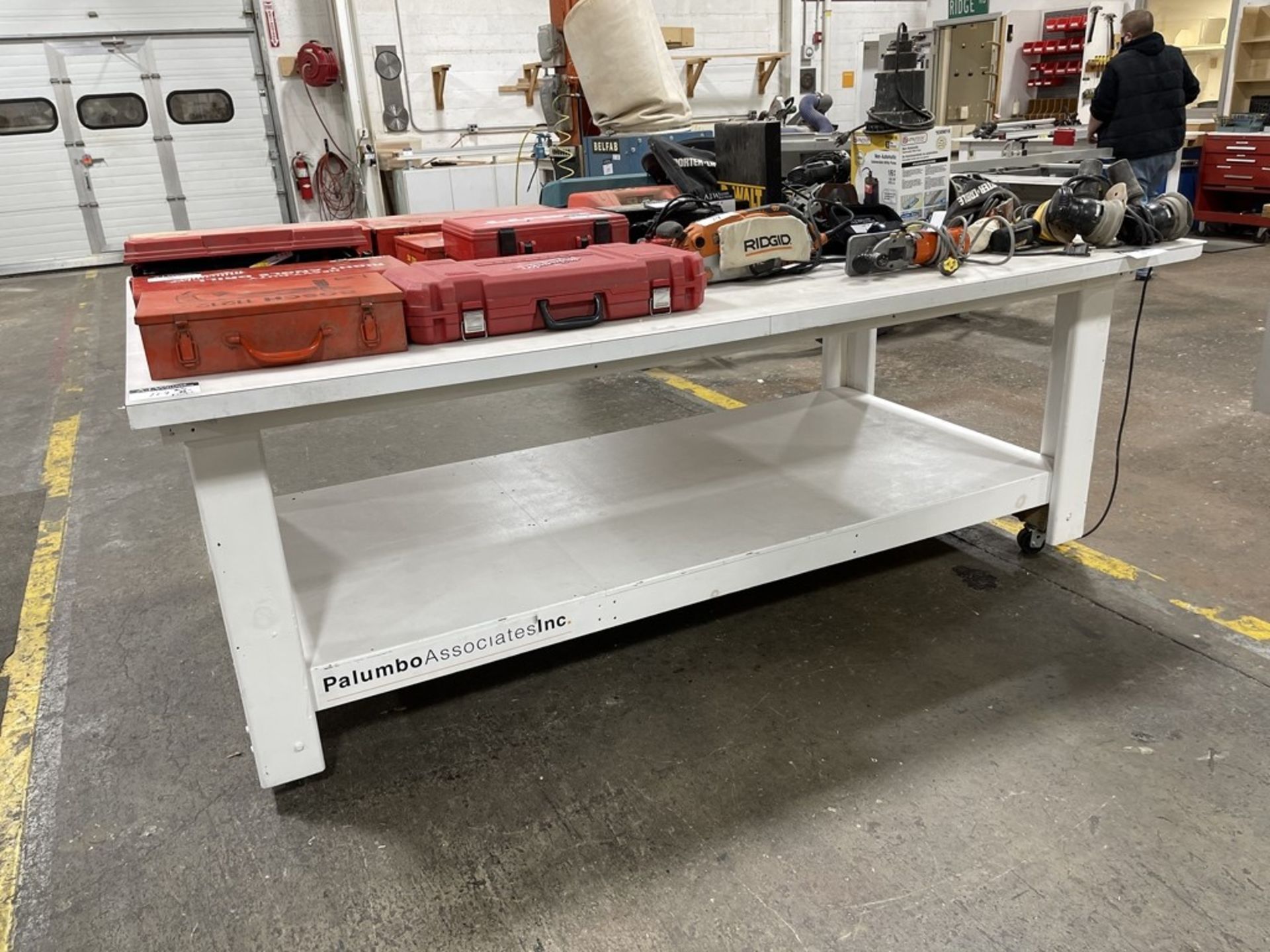Rolling Work Utility Table White 60" x 99"