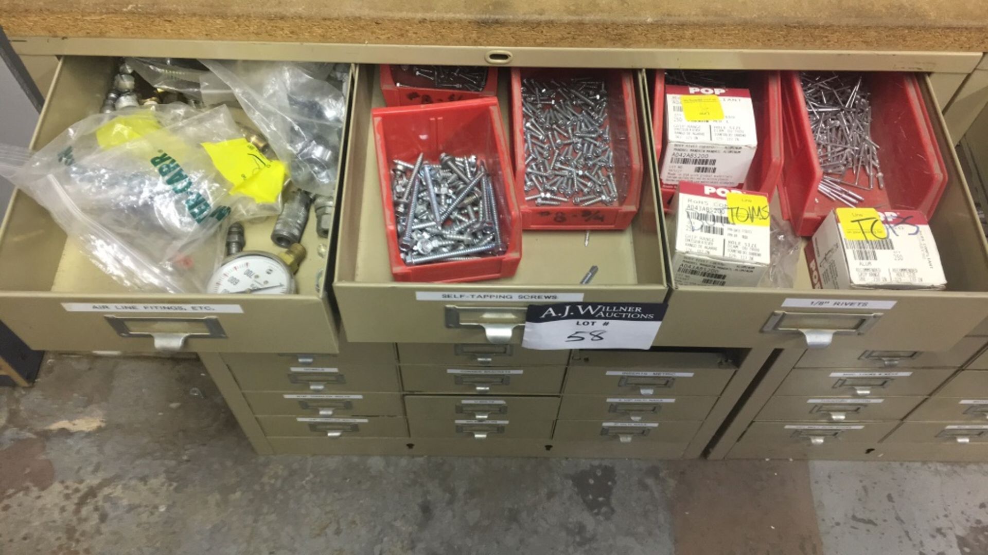 {Lot} Parts Cabinets, Two 27-drawer cabinets, One - Image 12 of 19