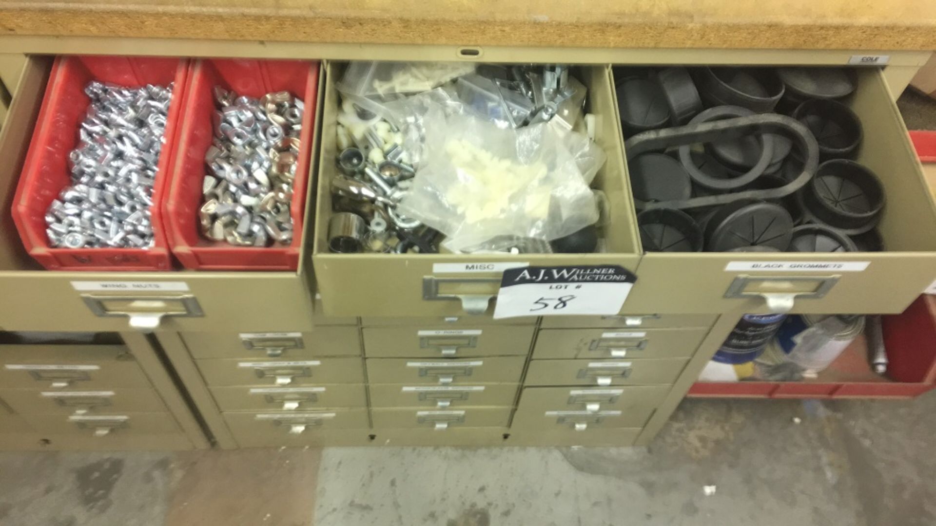 {Lot} Parts Cabinets, Two 27-drawer cabinets, One - Image 13 of 19