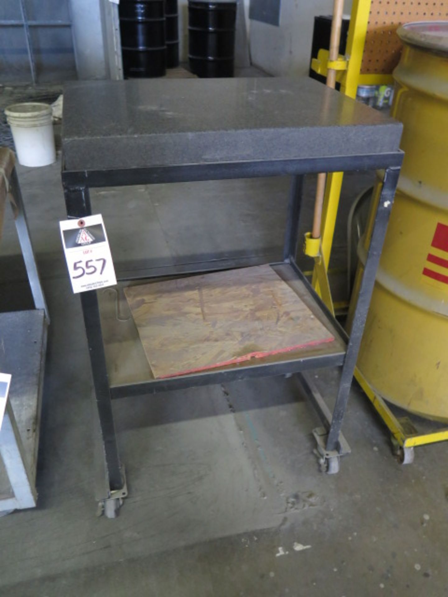 18" x 24" x 2" Granite Syrface Plate w/ Rolling Stand