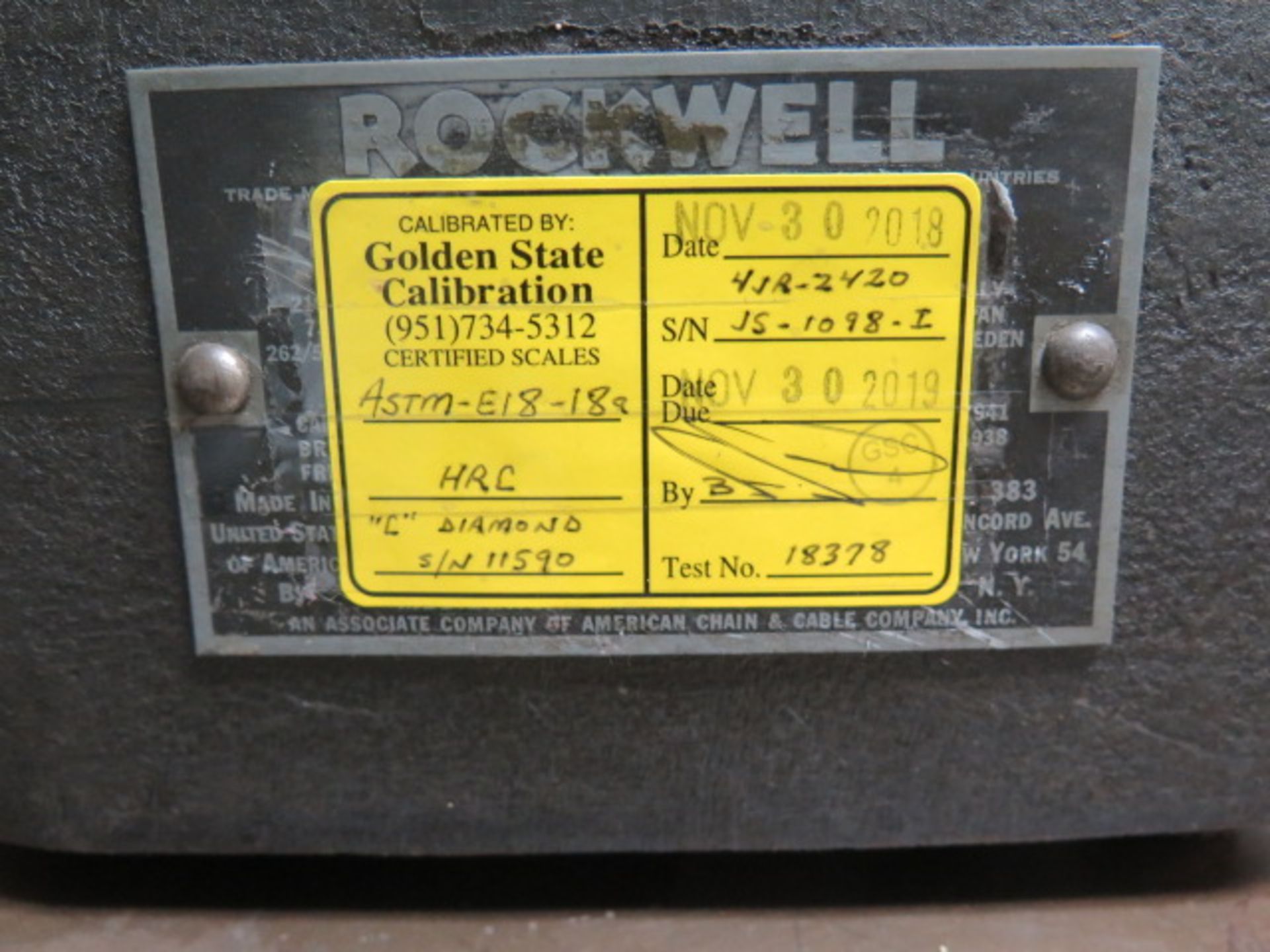 Wilson Rockwell Hardness Tester - Image 5 of 6