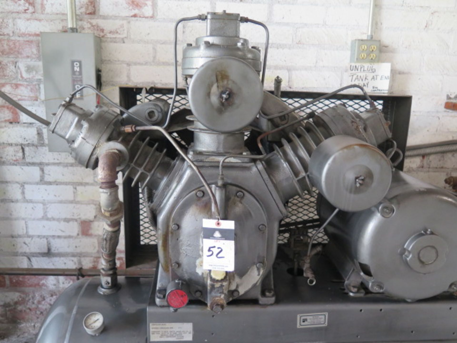 Ingersoll Rand 25Hp Horizontal Air Compressor w/ 3-Stage Pump, 120 Gallon Tank and 120 Gallon - Image 3 of 8