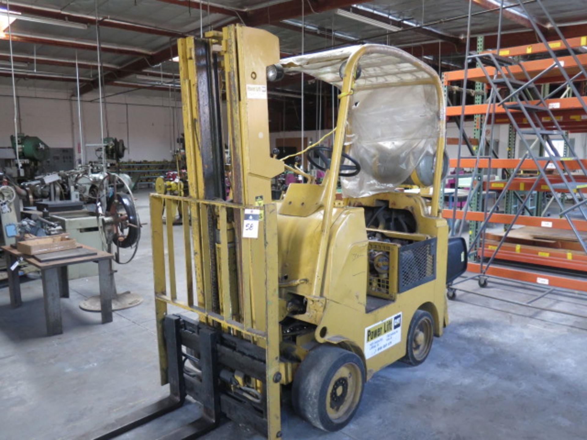 Caterpillar mdl. TC-30 2000 Lb Cap LPG Forklift s/n 61V0272 w/ 3-Stage Mast, 189” Lift Height,