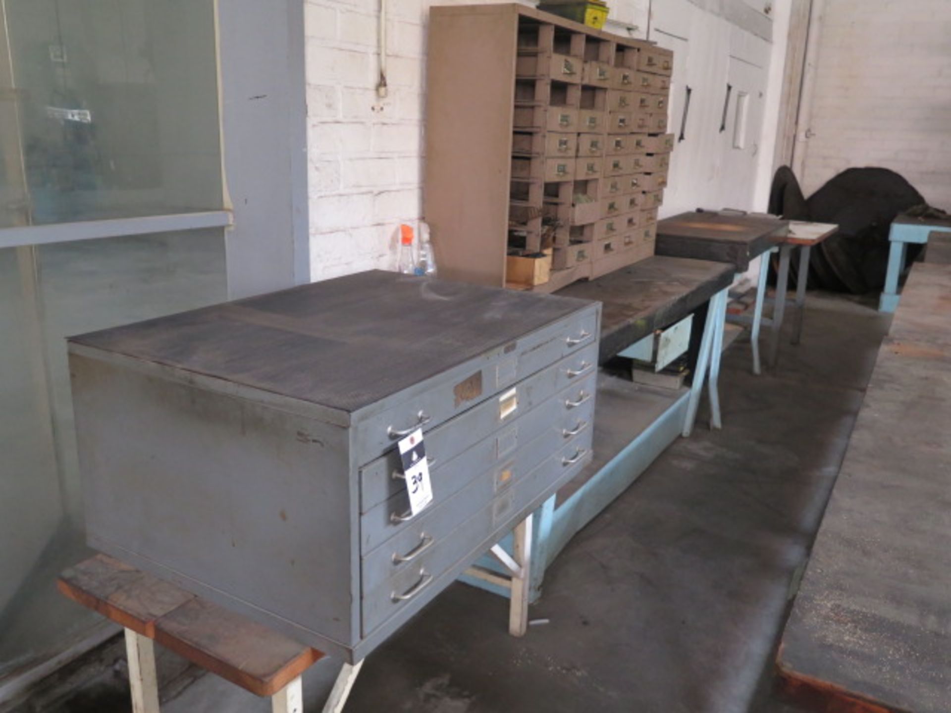 Print Cabinet and Work Benches (3)