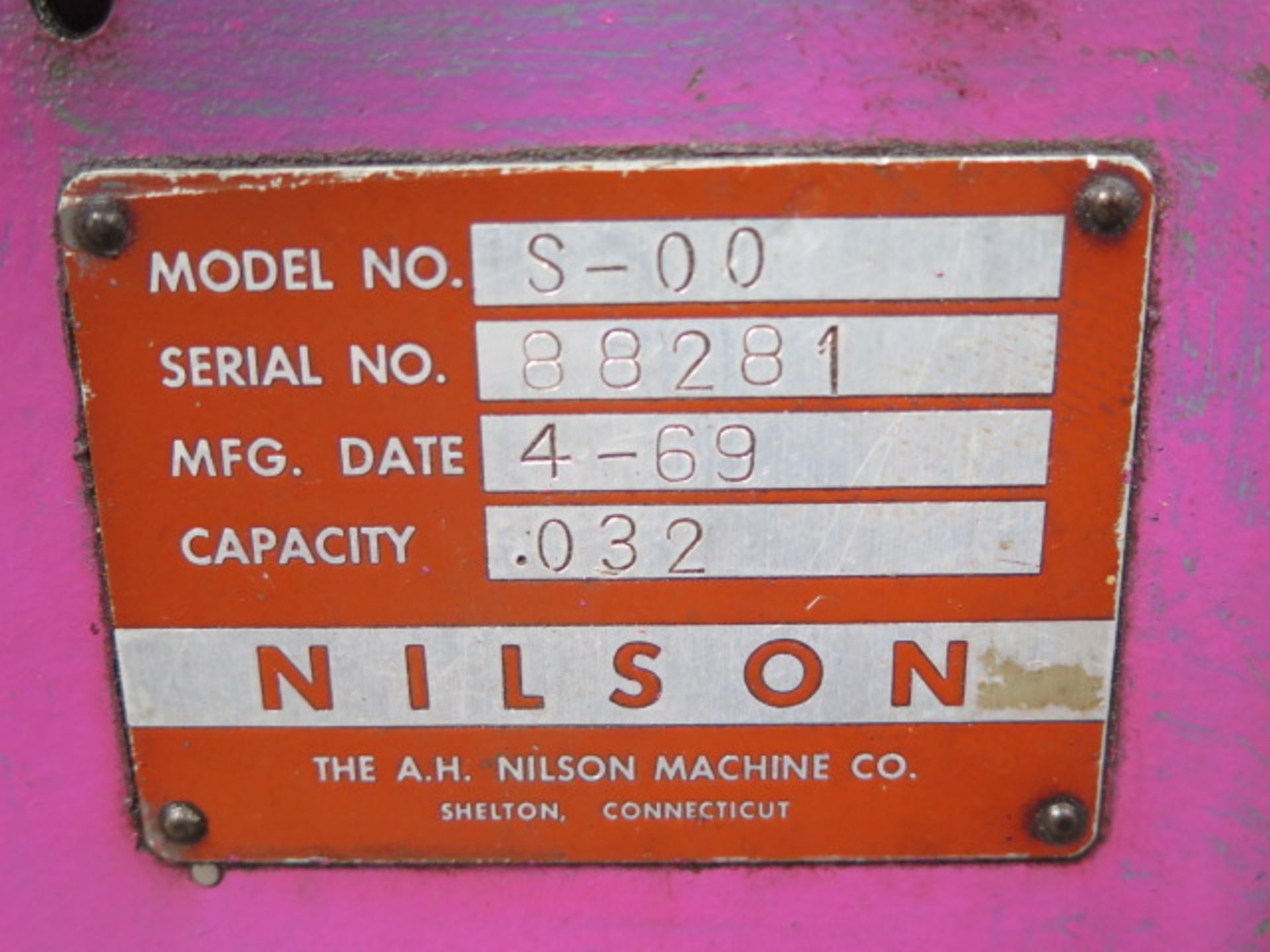 Nilson mdl. S-00 1/32” Wire Cap. Four-Slide Machine s/n 88281(AS IS - NO WARRANTY) - Image 10 of 10