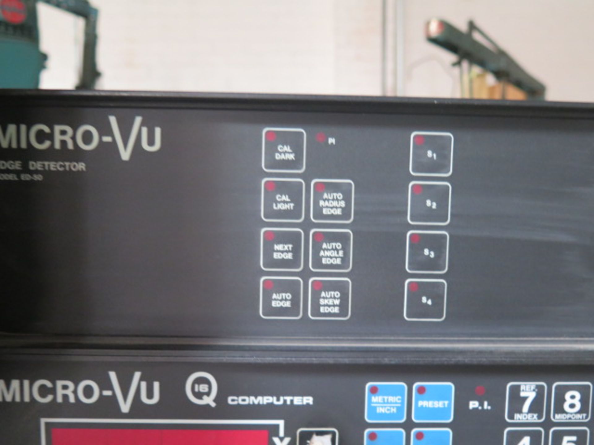 MicroVu mdl. S14B 14” Optical Comparator s/n 5022 w/ Micro-Vu Q16 Programmable DRO, Micro-Vu ED-50 - Image 6 of 11