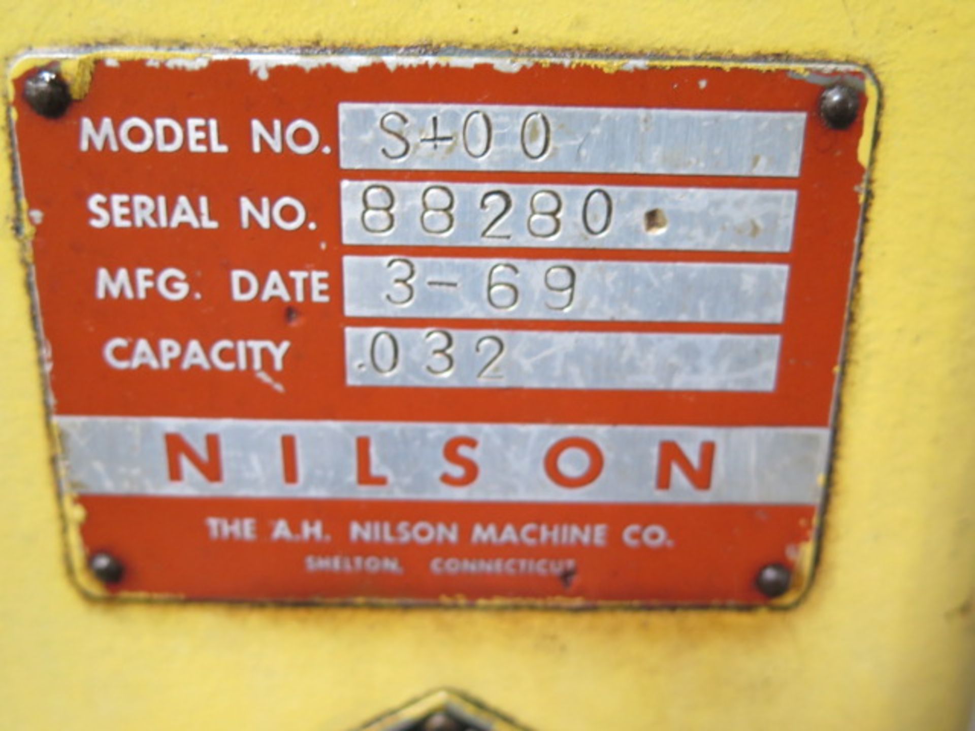 Nilson mdl. S-00 1/32” Wire Cap. Four-Slide Machine s/n 88280(AS IS - NO WARRANTY) - Image 10 of 10