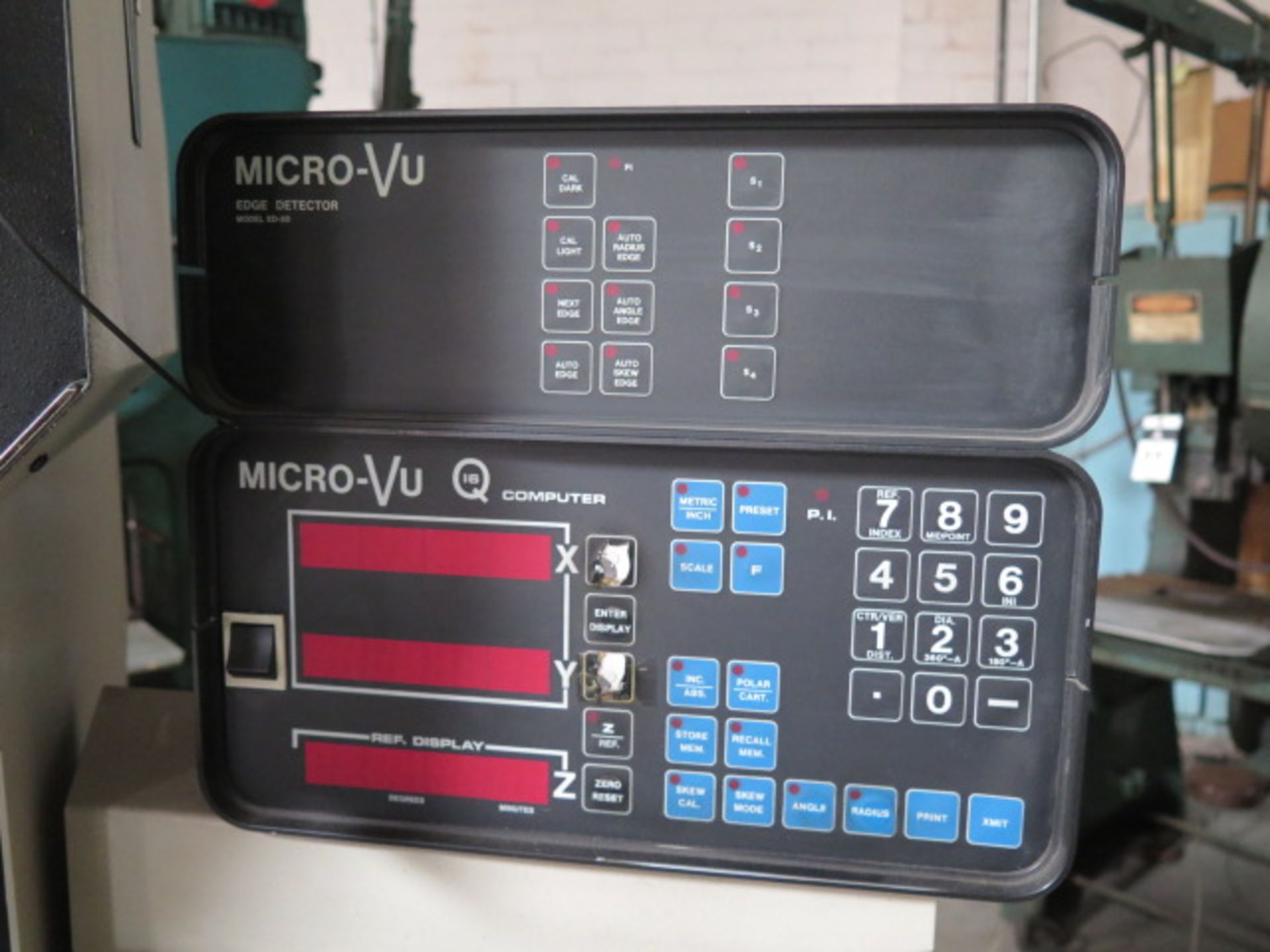 MicroVu mdl. S14B 14” Optical Comparator s/n 5022 w/ Micro-Vu Q16 Programmable DRO, Micro-Vu ED-50 - Image 4 of 11