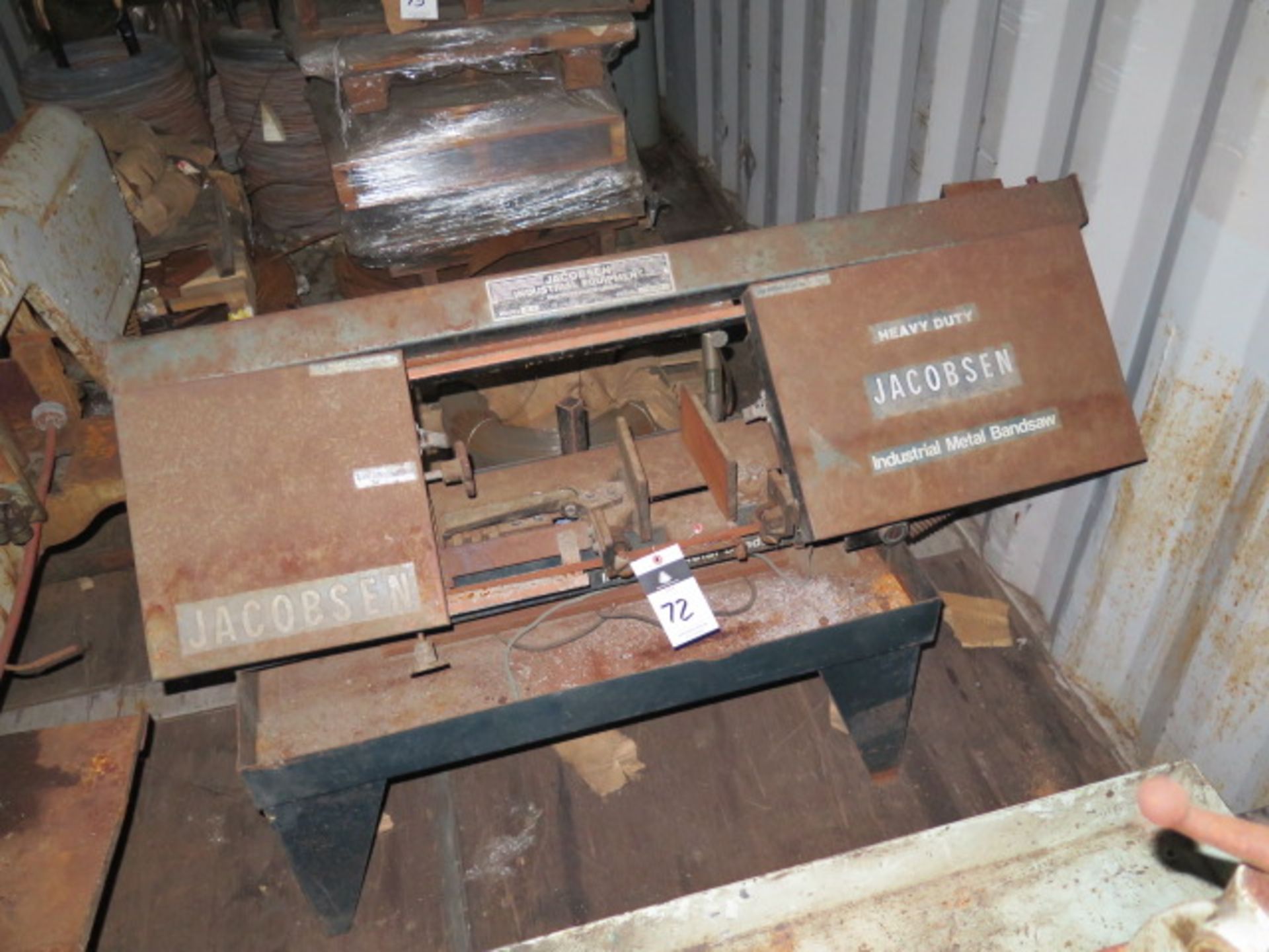 Jacobson mdl. JE12 12" Horizontal Band Saw s/n 2028 and Johnson Bandsaw(FOR PARTS)