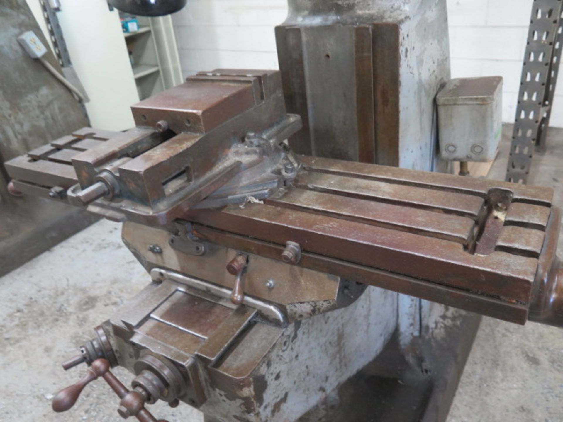 Bridgeport Vertical Mill s/n 64283 w/ 1Hp Motor, 80-2720 RPM, 9” x 42” Table - Image 3 of 6