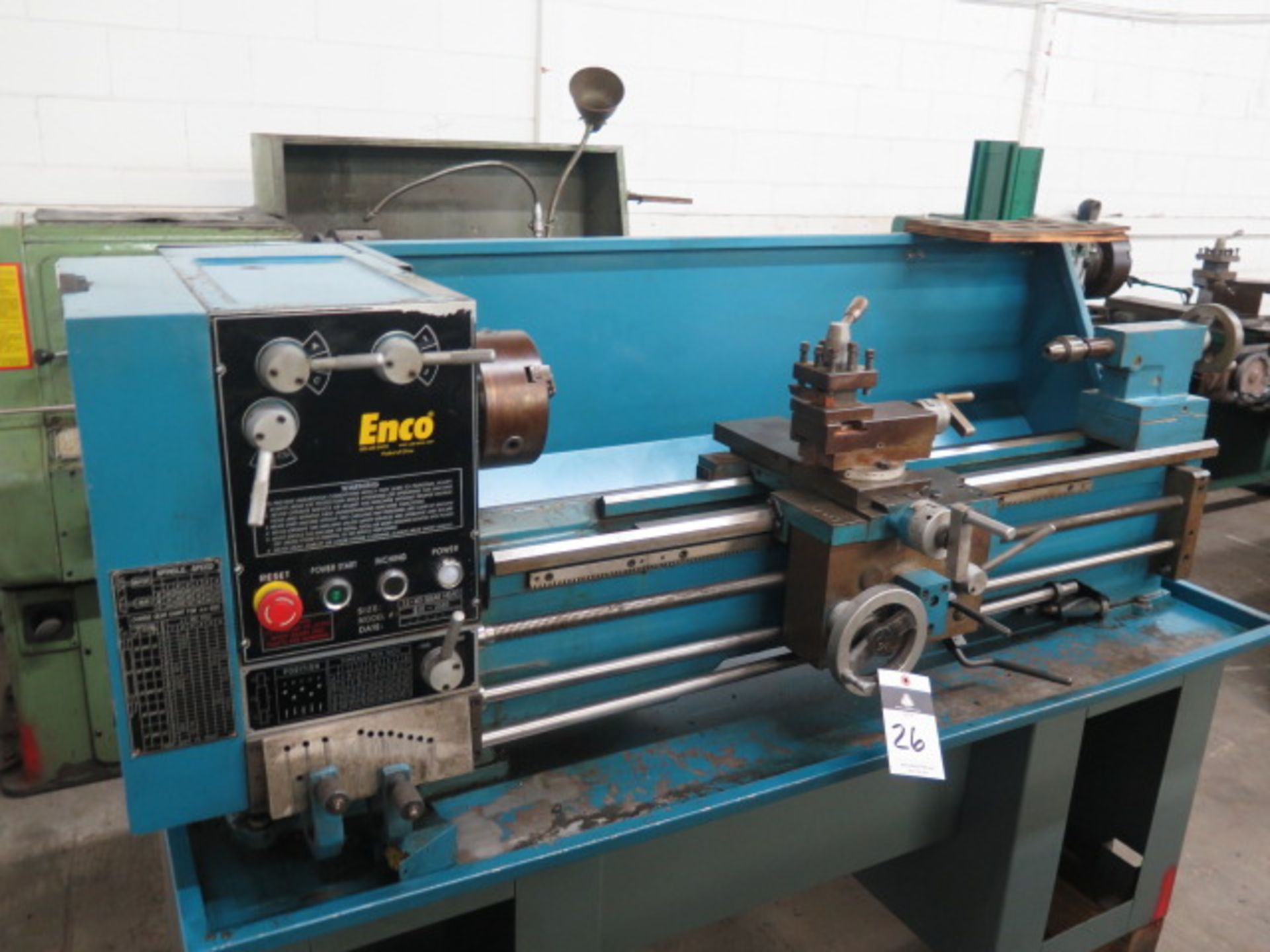 Enco mdl. 5102585 13” x 40” Geared Head Gap Bed Lathe w/ 60-1550 RPM, Inch/mm Threading, - Image 2 of 8