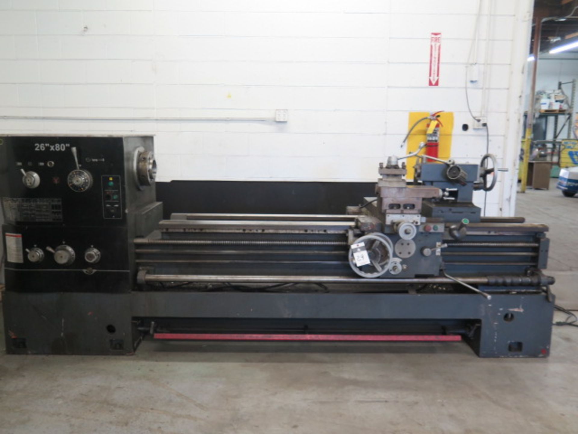 2015 Import 26” x 80” Geared Head Gap Bed Lathe (FOR PARTS) w/ 4 3/8” Thru Spindle Bore